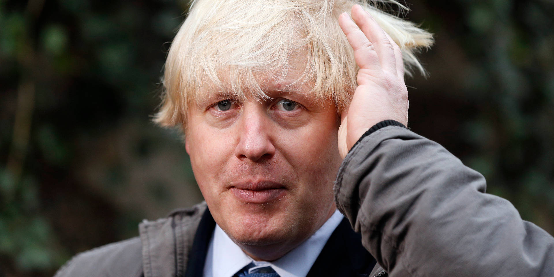 Boris Johnson On A Coat Background