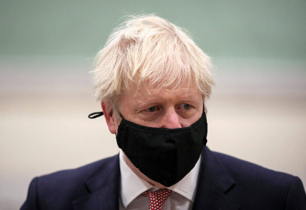 Boris Johnson Wearing A Mask Background