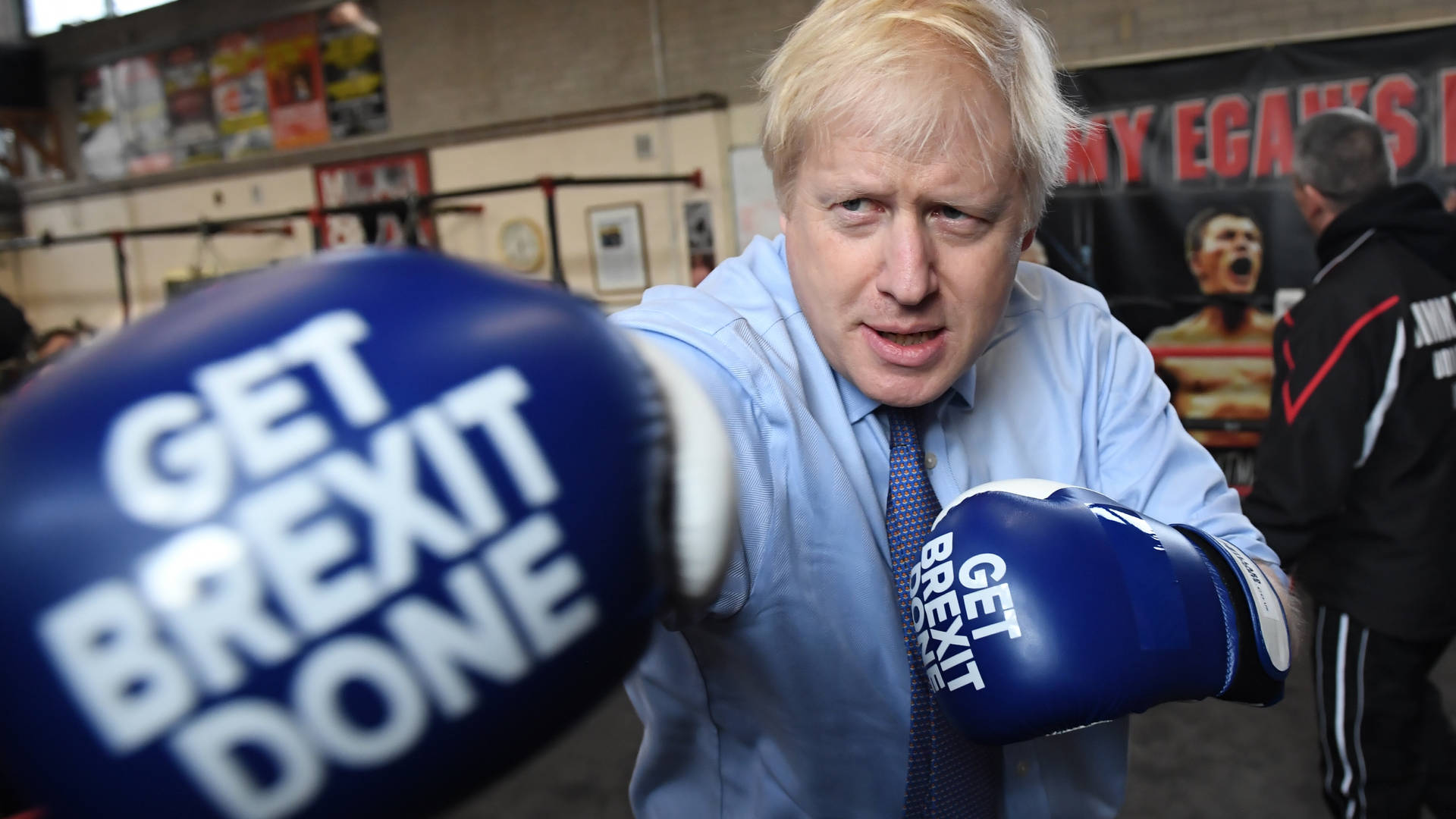 Boris Johnson With A Message Background