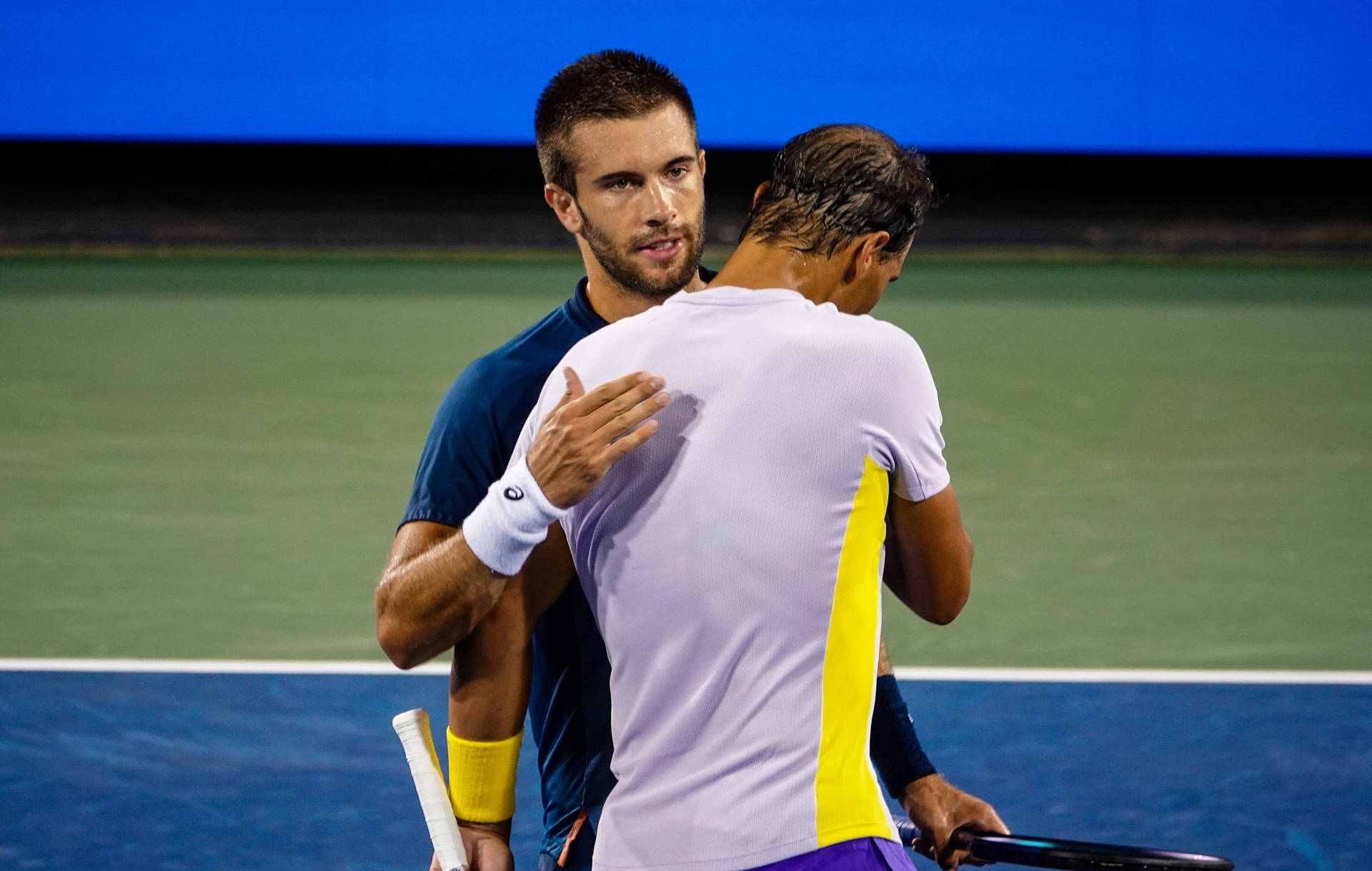 Borna Coric And Rafael Nadal Background