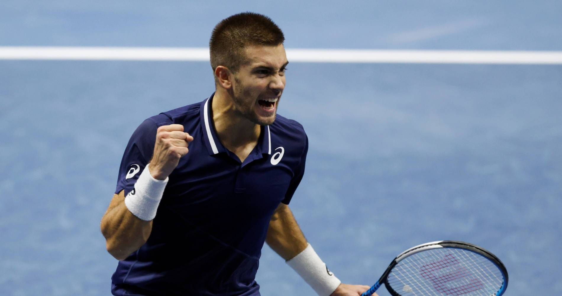 Borna Coric Fist Pump Background