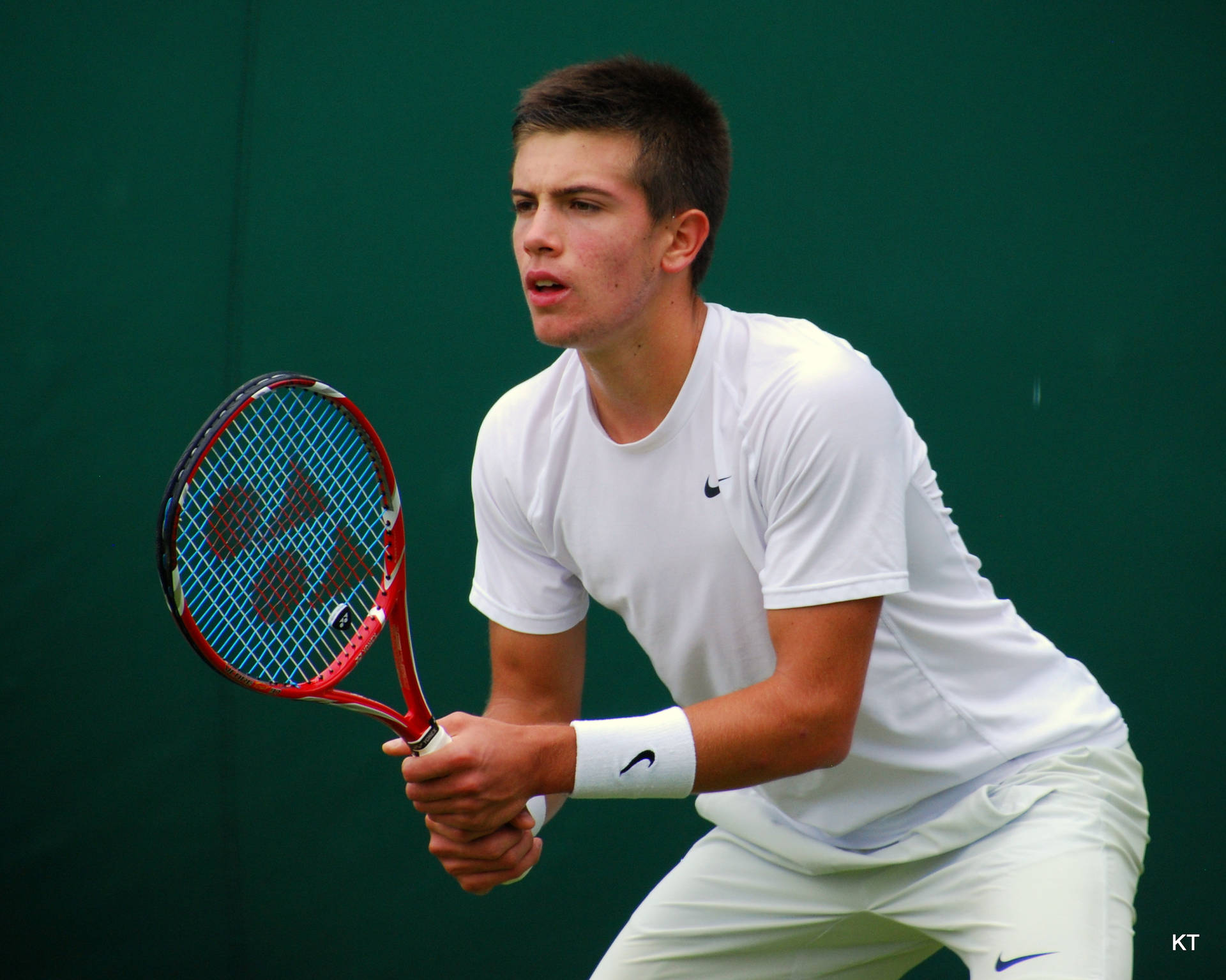 Borna Coric Leaning Forward Background