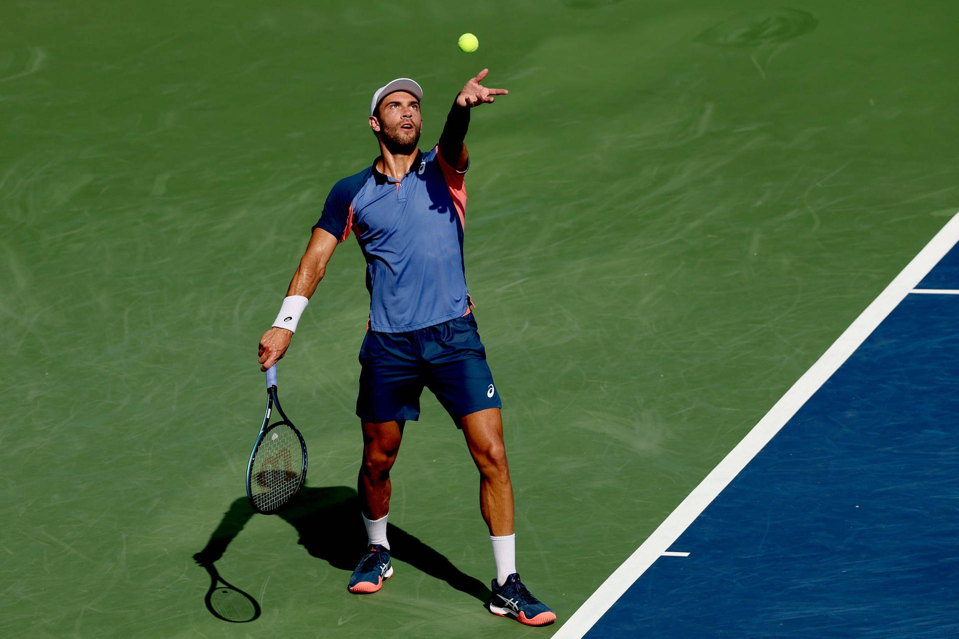 Borna Coric Starting The Game Background