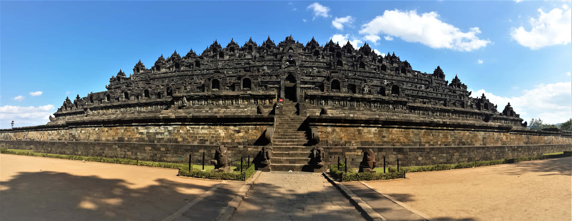 Borobudur Temple Brown Plains Background