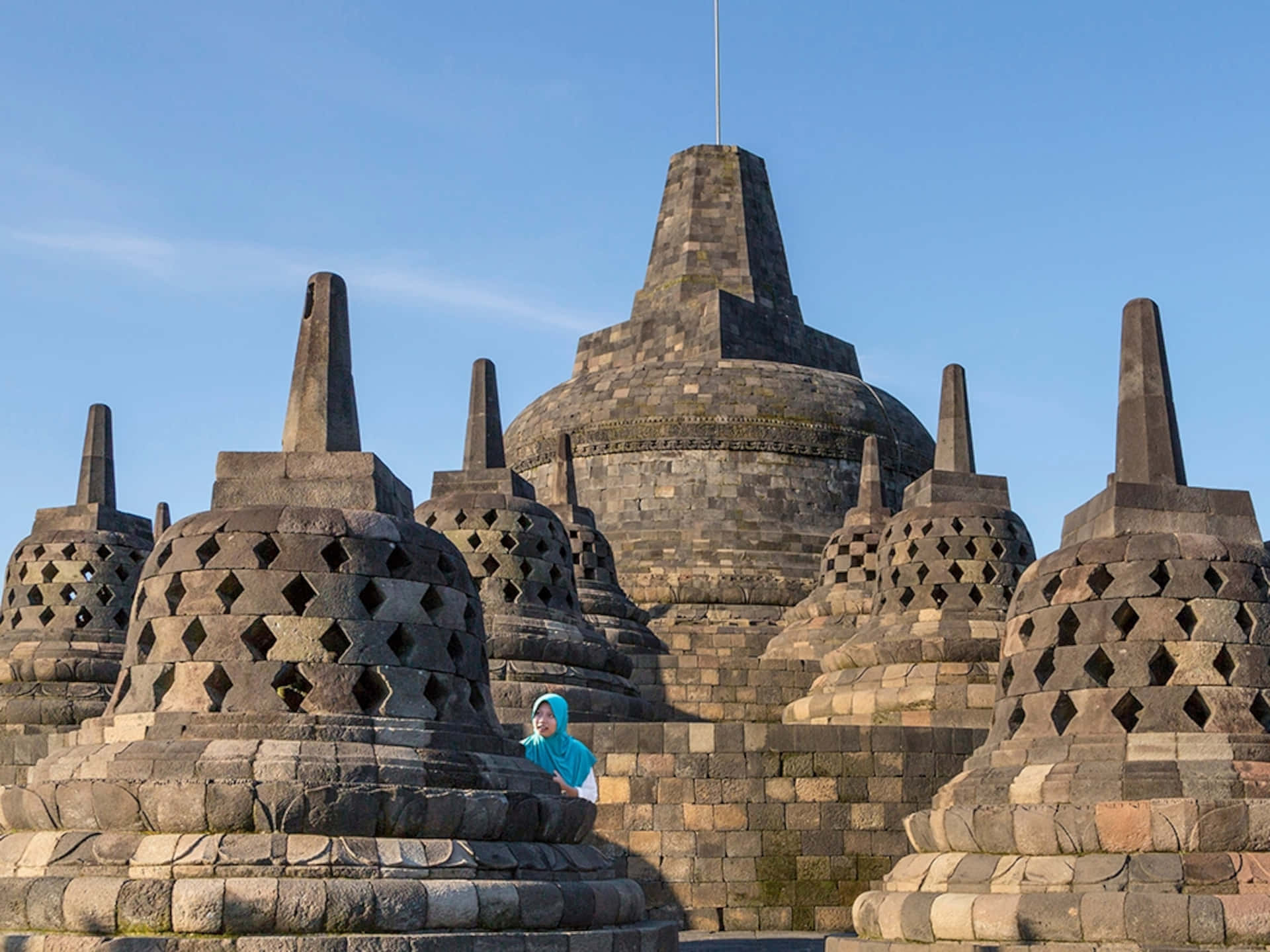 Borobudur Temple Java Indonesia Background