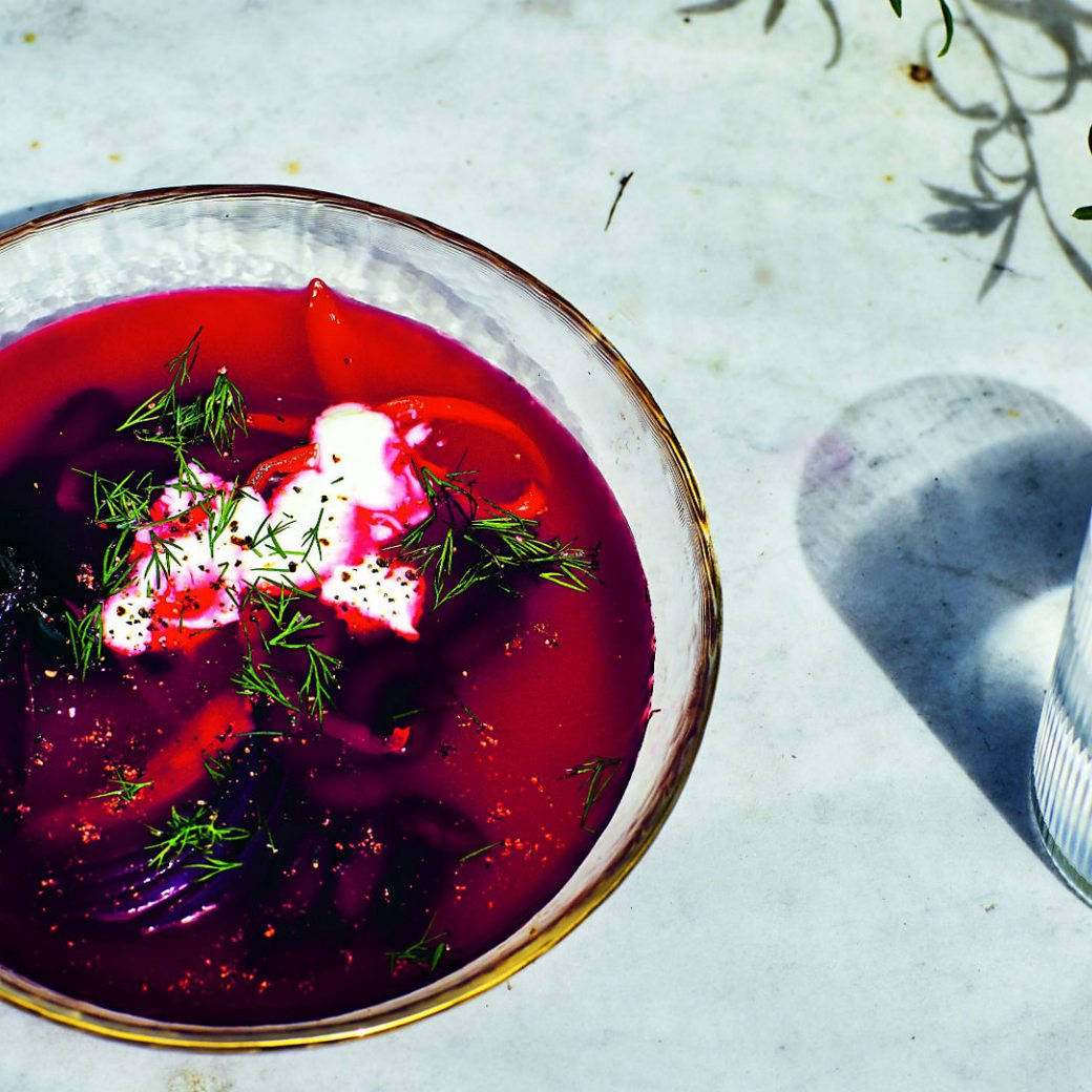 Borscht Purple Cabbage Background