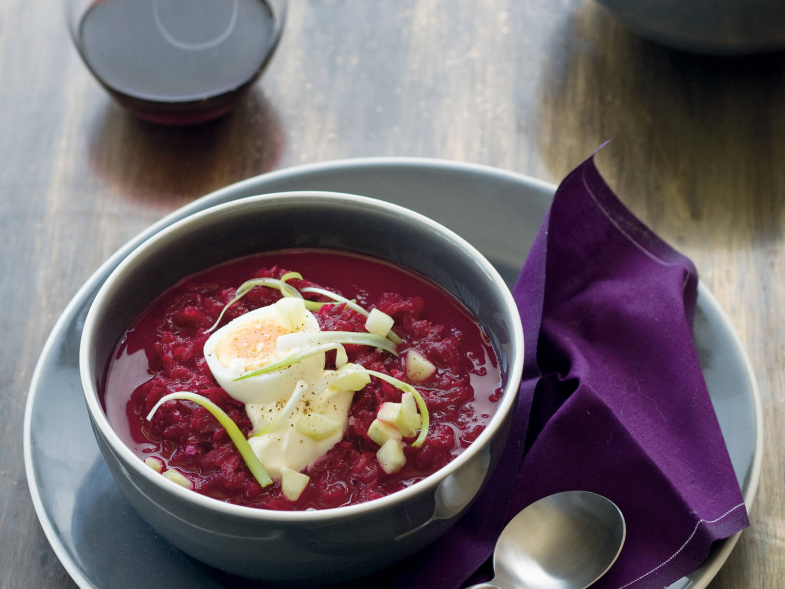 Borscht With Egg Background