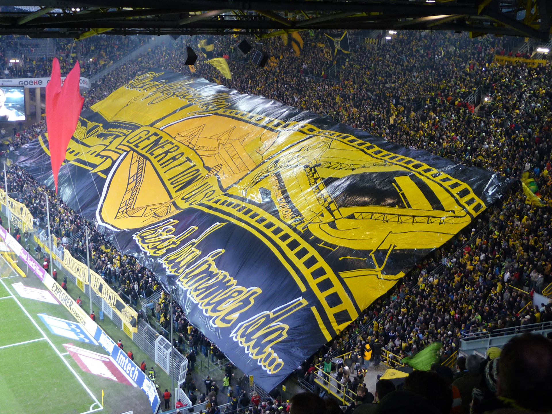 Borussia Dortmund Crowd Hd Background
