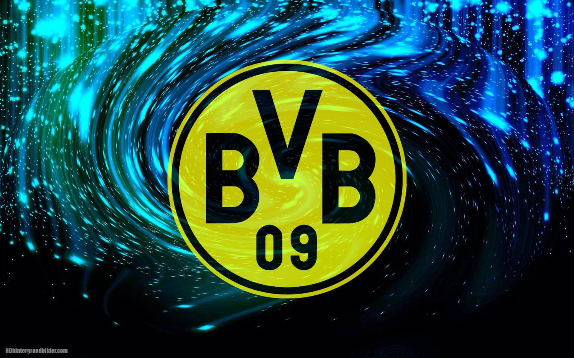 Borussia Dortmund Swirling Blue Background