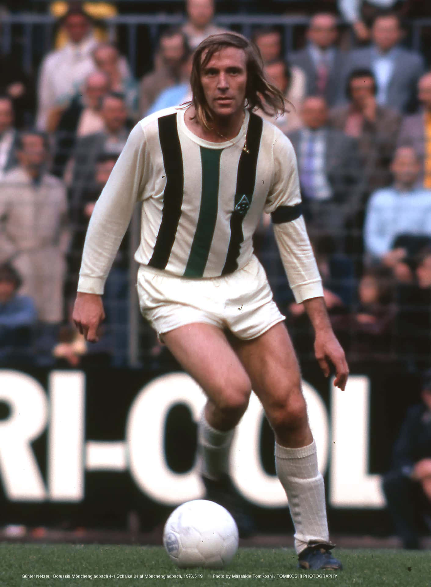 Borussia Mönchengladbach Football Player Günter Netzer 1973 Match Background