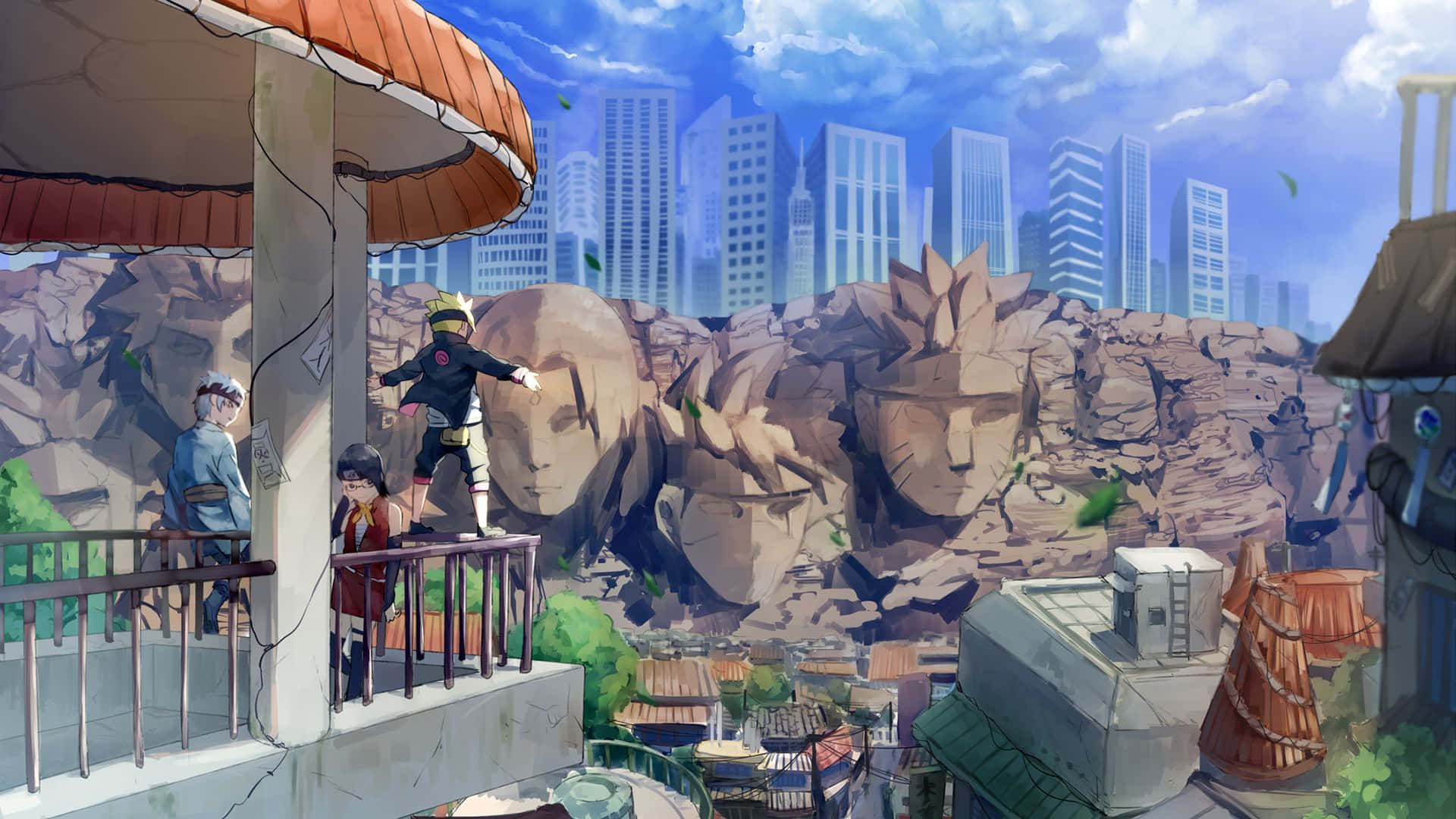 Boruto Hidden Leaf Village Konoha Team 7 Background