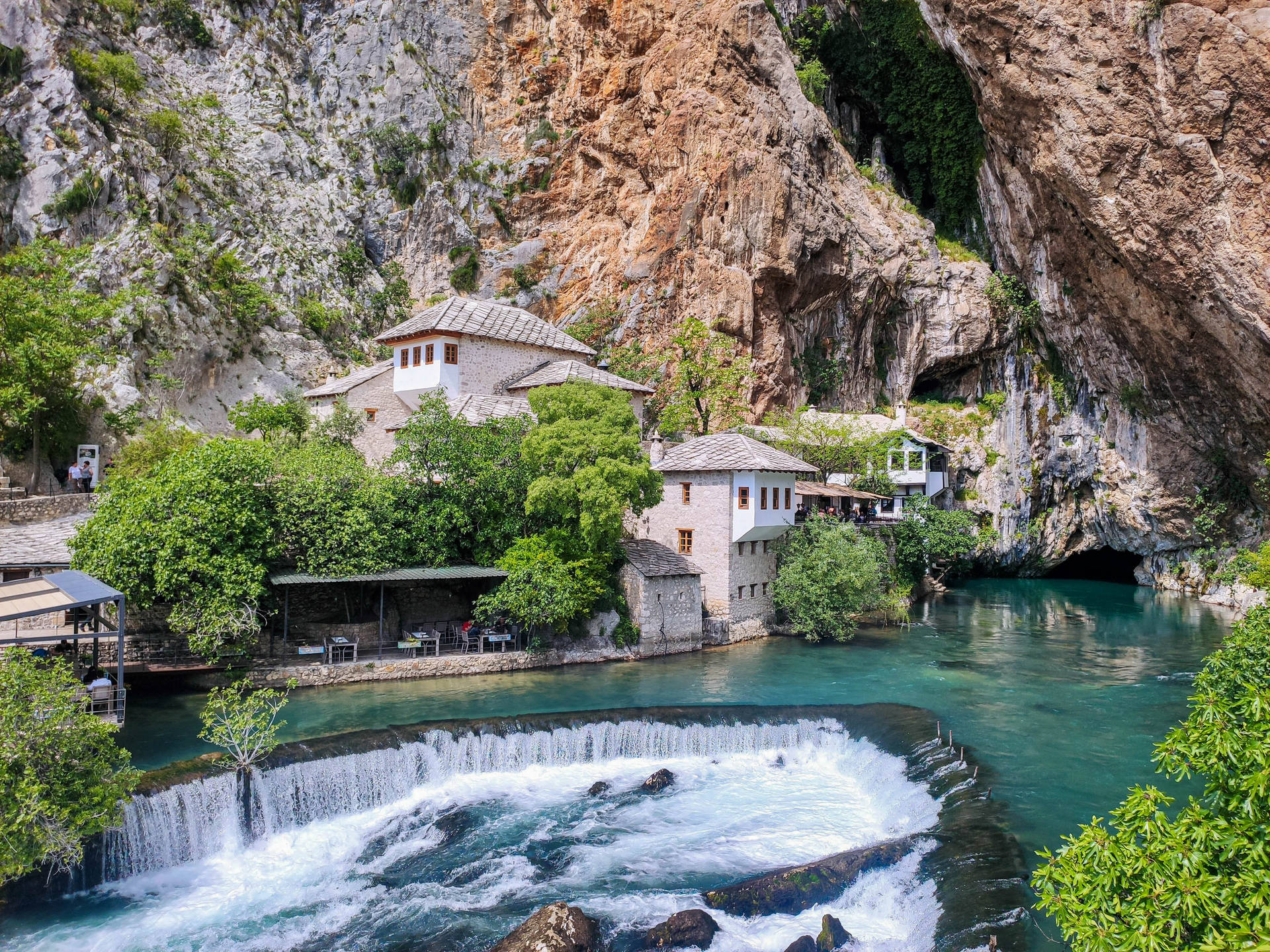 Bosnia And Herzegovina Blagaj Spring Background