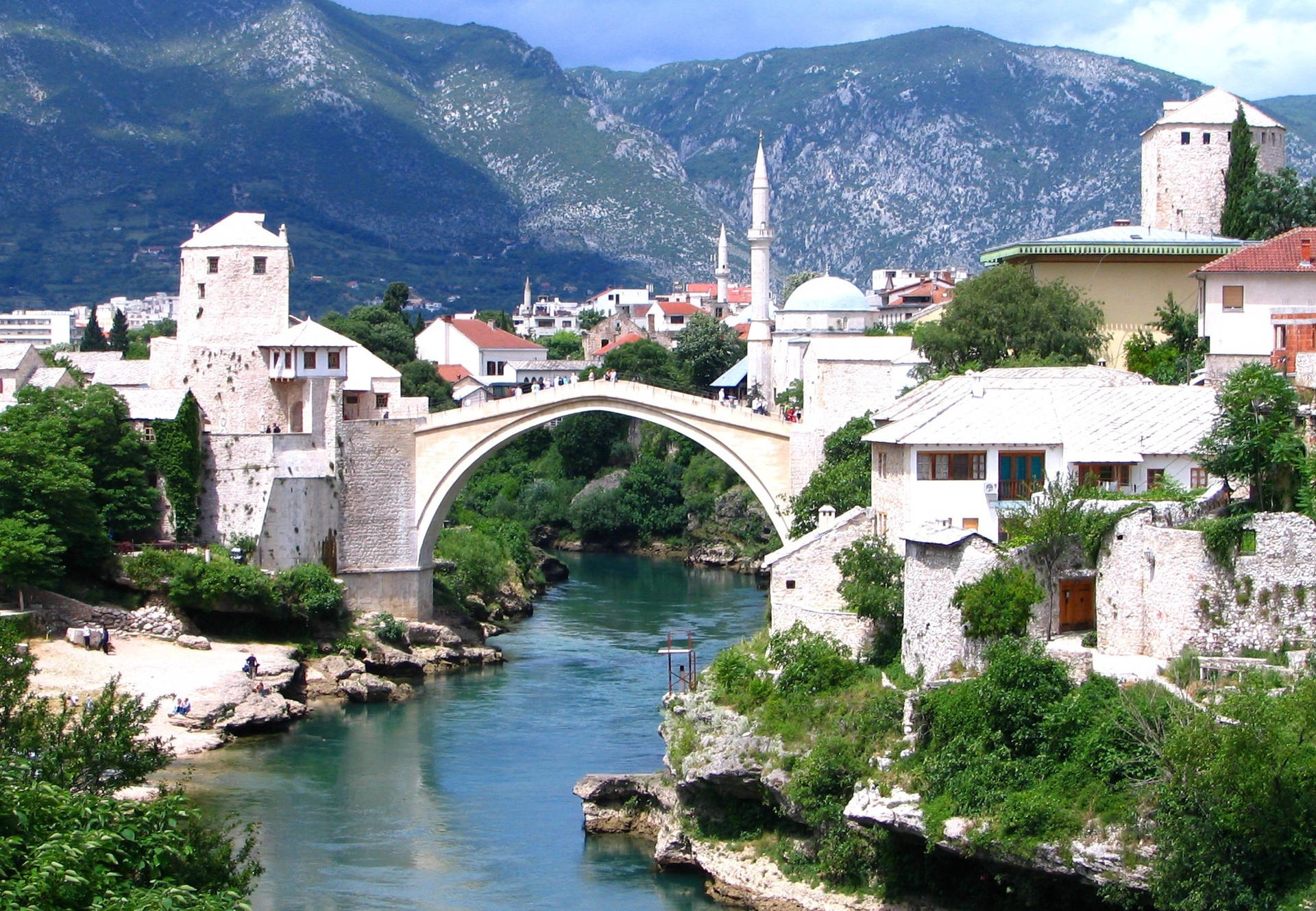 Bosnia And Herzegovina Old Bridge Background