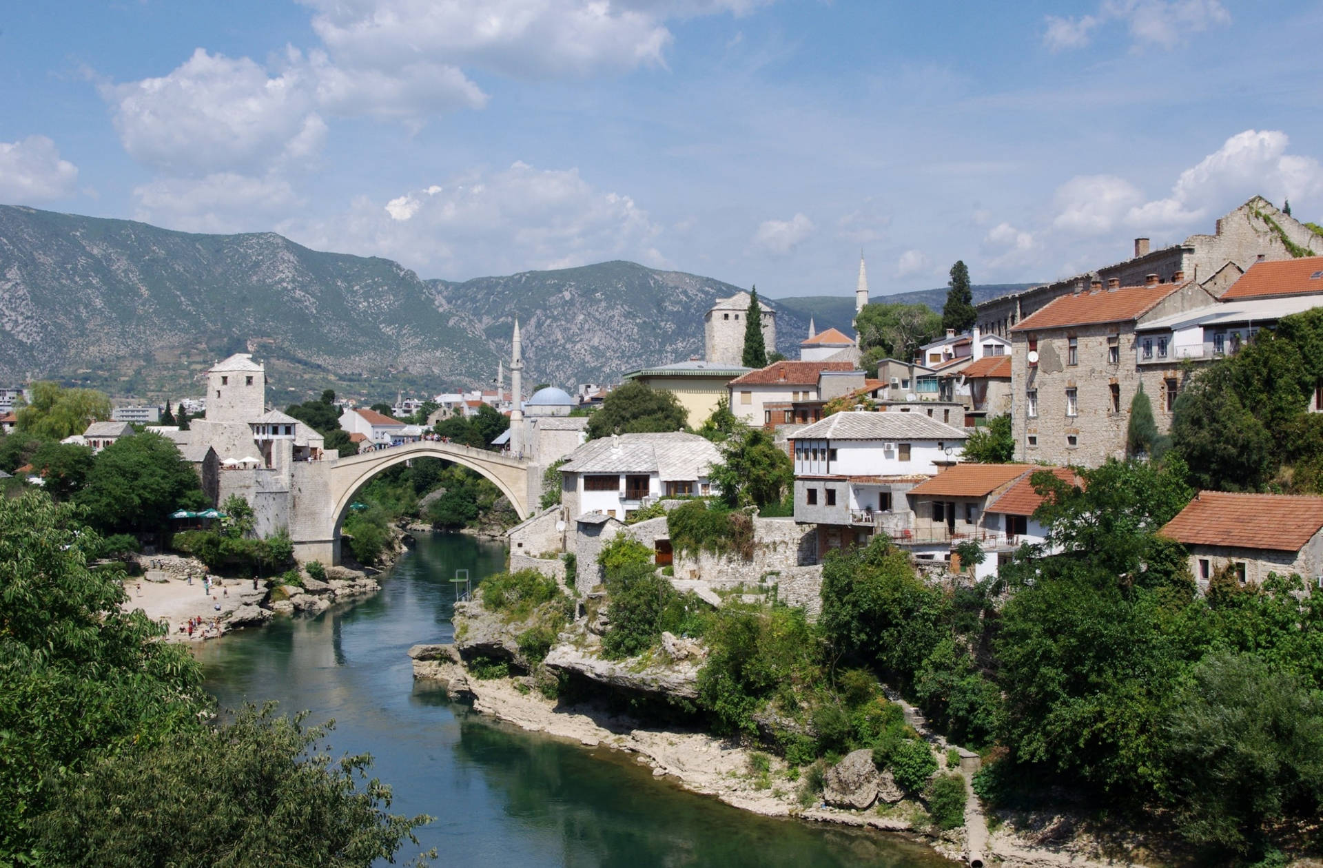 Bosnia And Herzegovina Old Ottoman Bridge Background