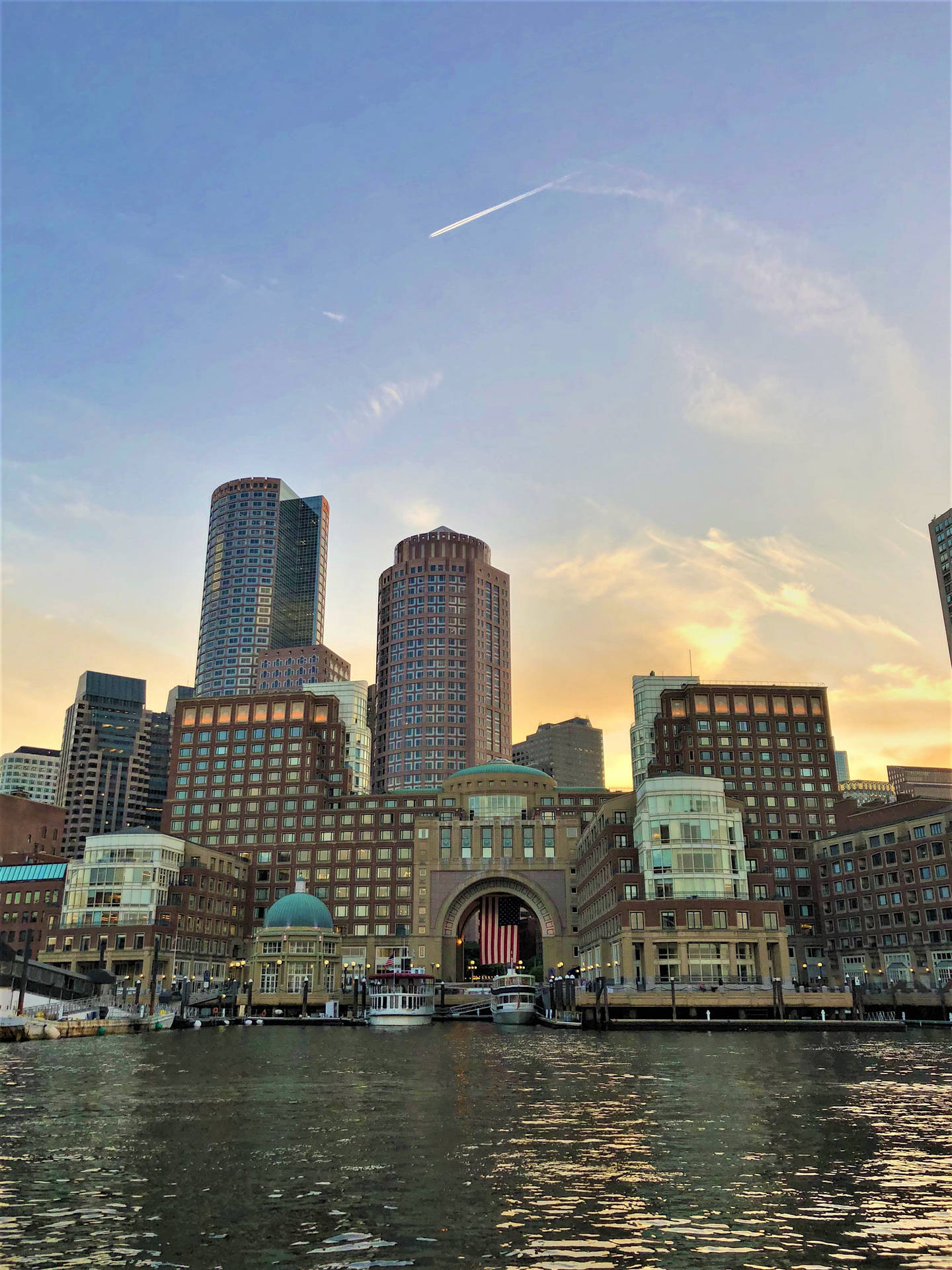 Boston Bay Buildings Background