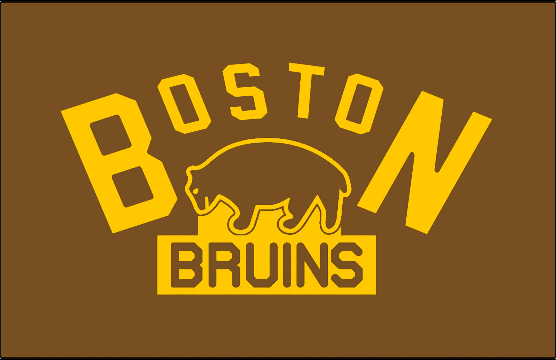 Boston Bruins Brown Background