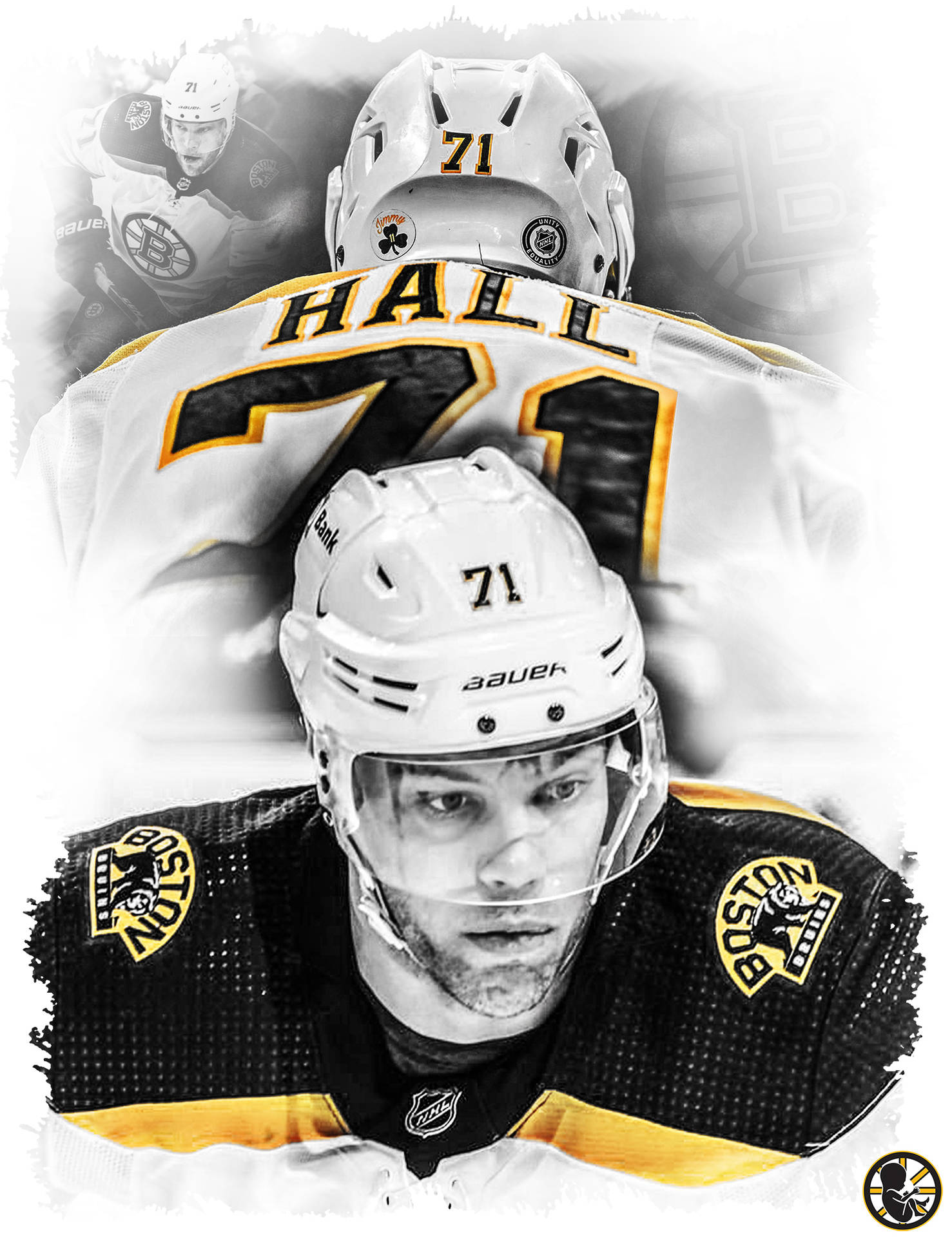 Boston Bruins Iconic Player, Taylor Hall In Action. Background