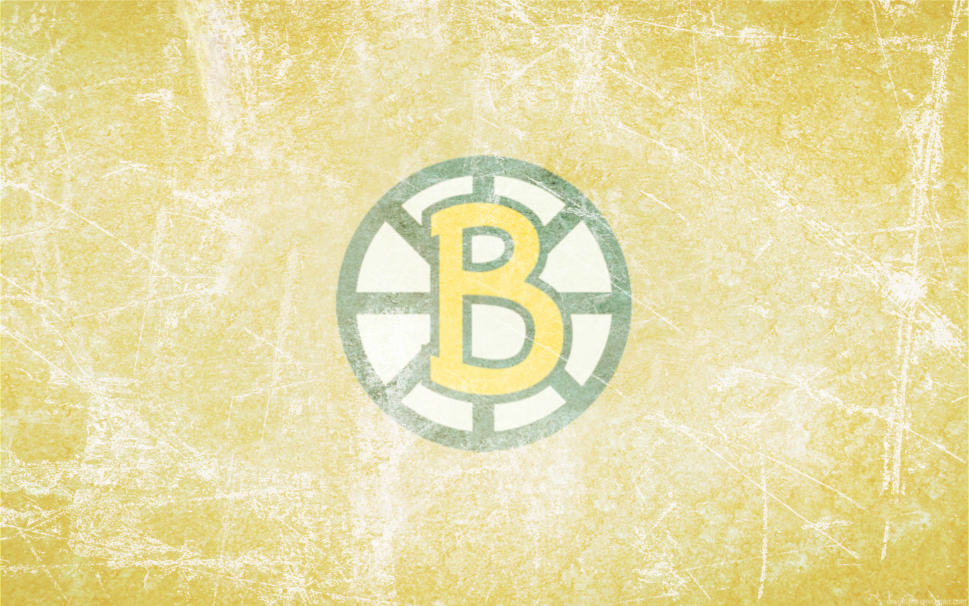 Boston Bruins Light Yellow Background