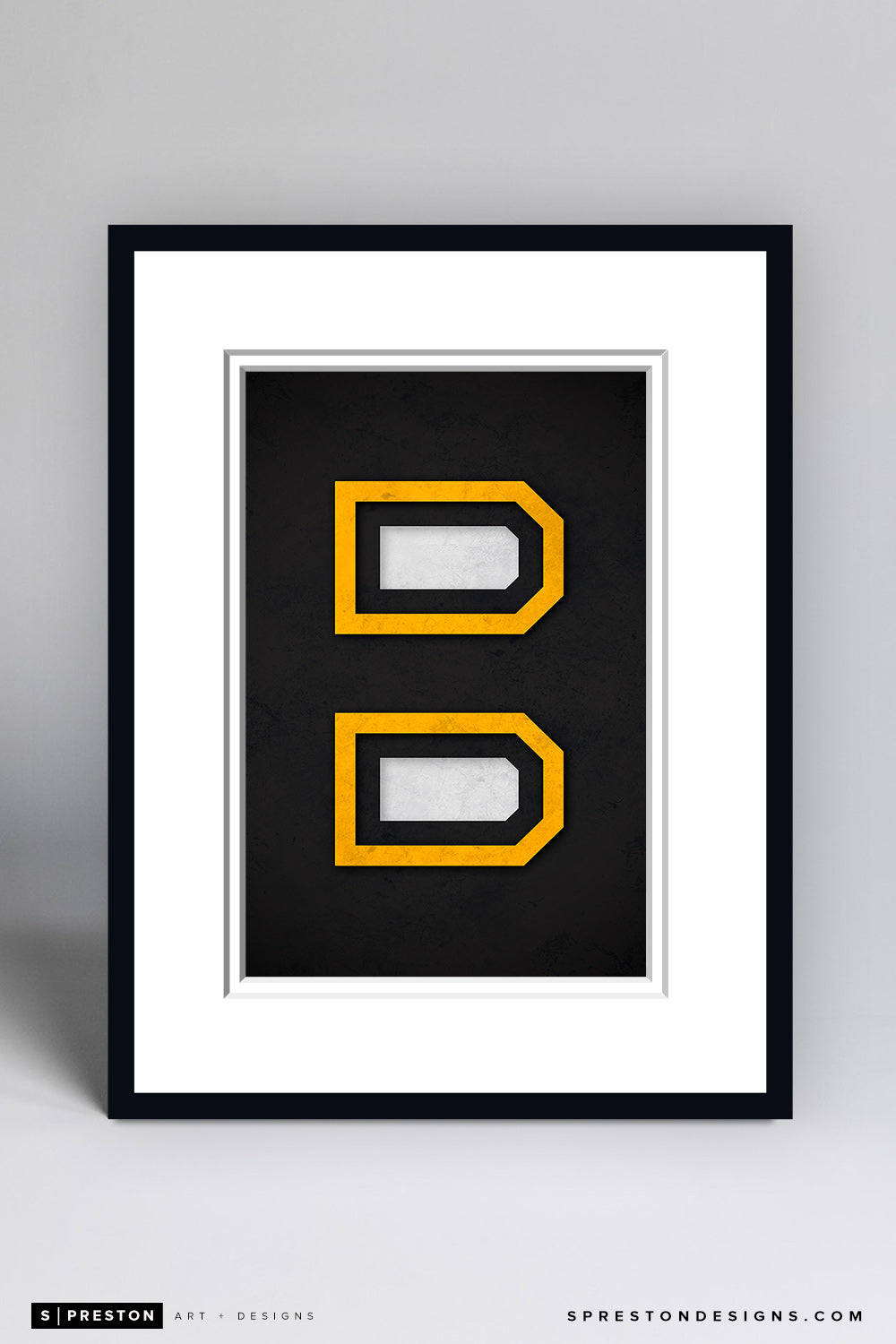 Boston Bruins Logo Framed Background