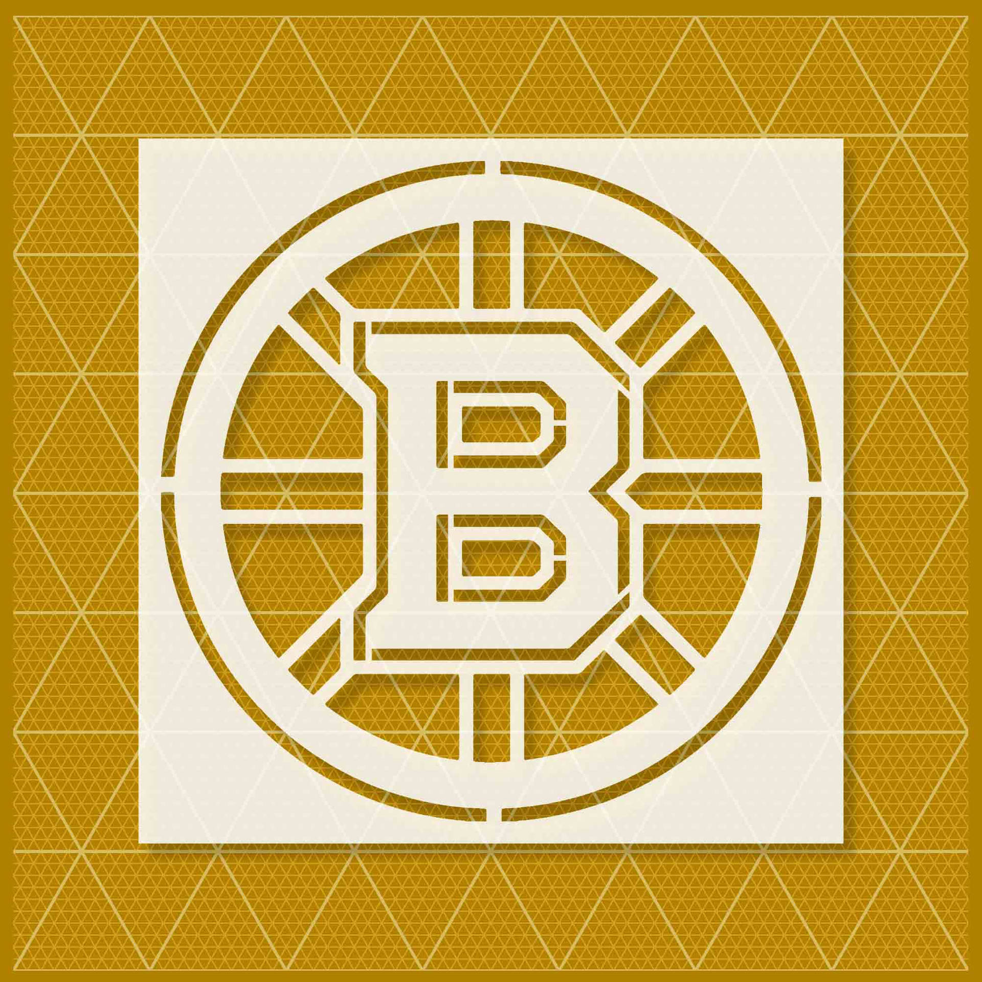 Boston Bruins Logo Gold And White