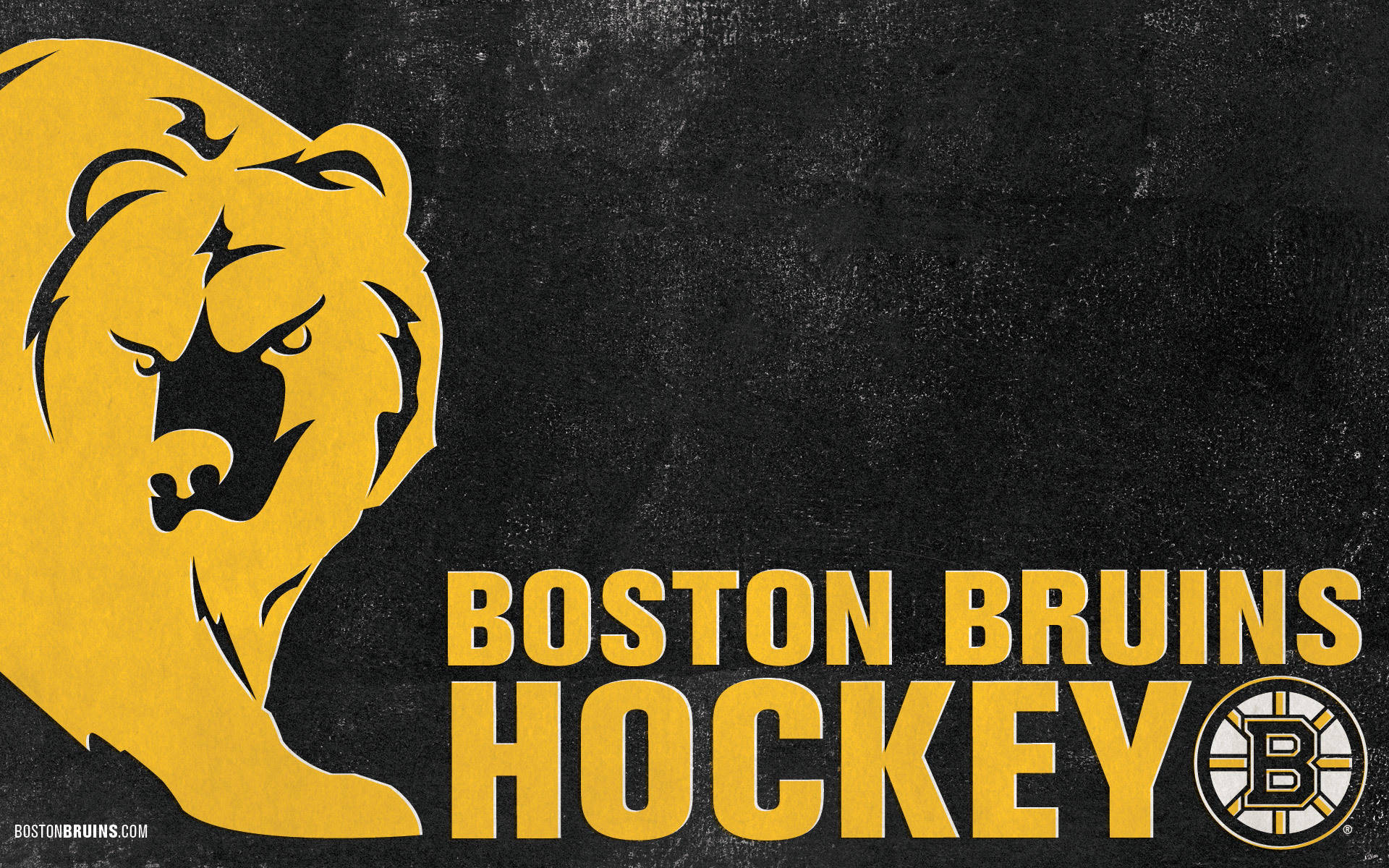 Boston Bruins Logo Gold Bear Background