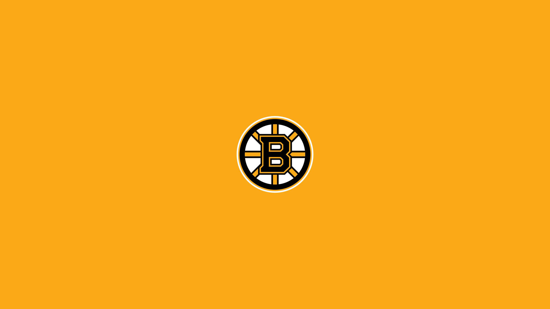 Boston Bruins Logo Yellow Minimalist Background