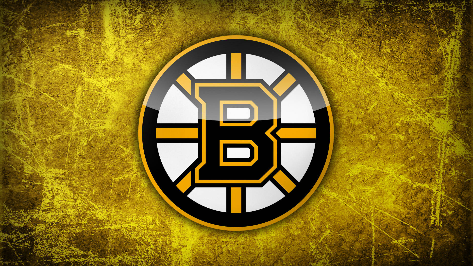Boston Bruins Rugged Yellow Background