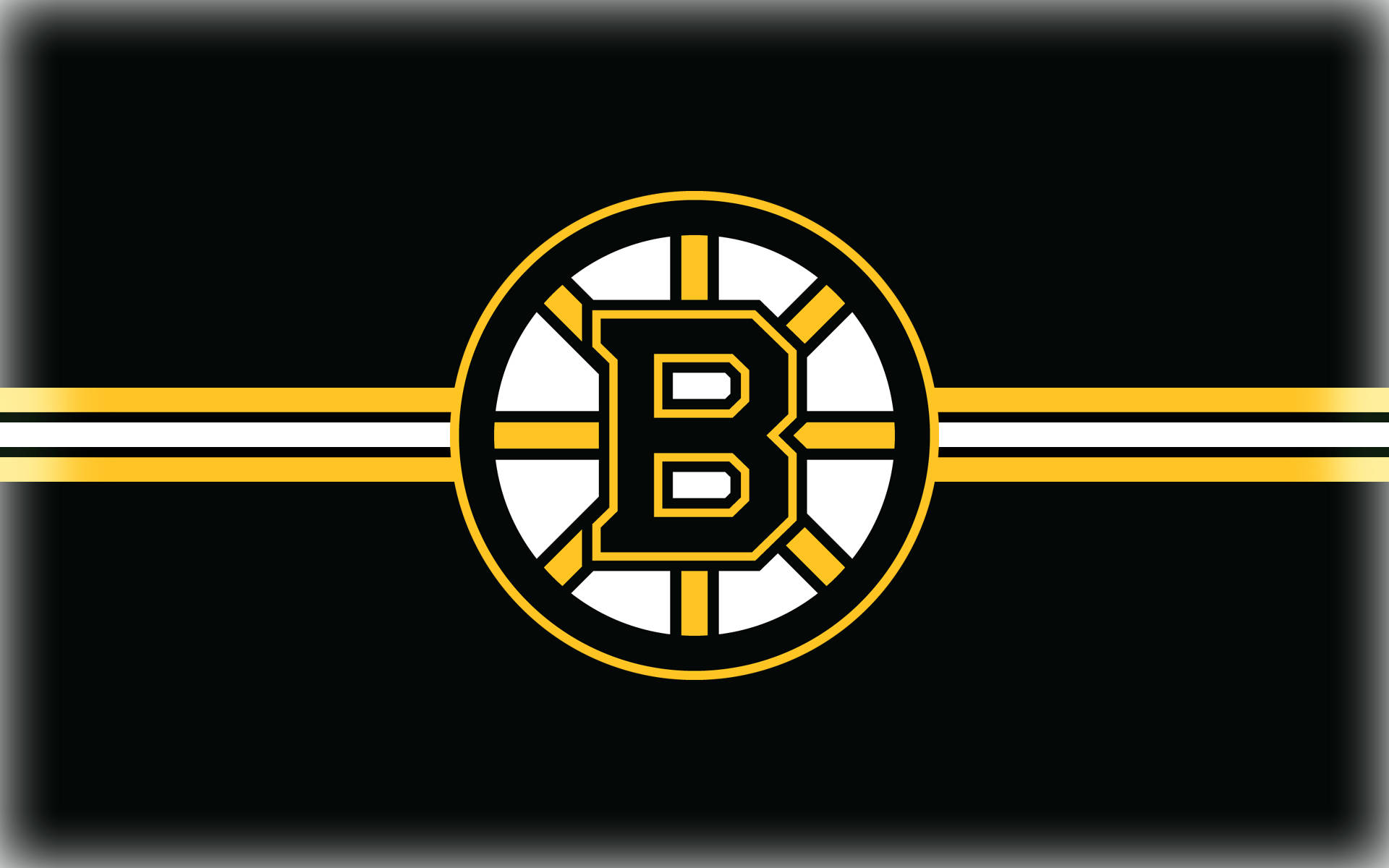 Boston Bruins White Yellow Black Background