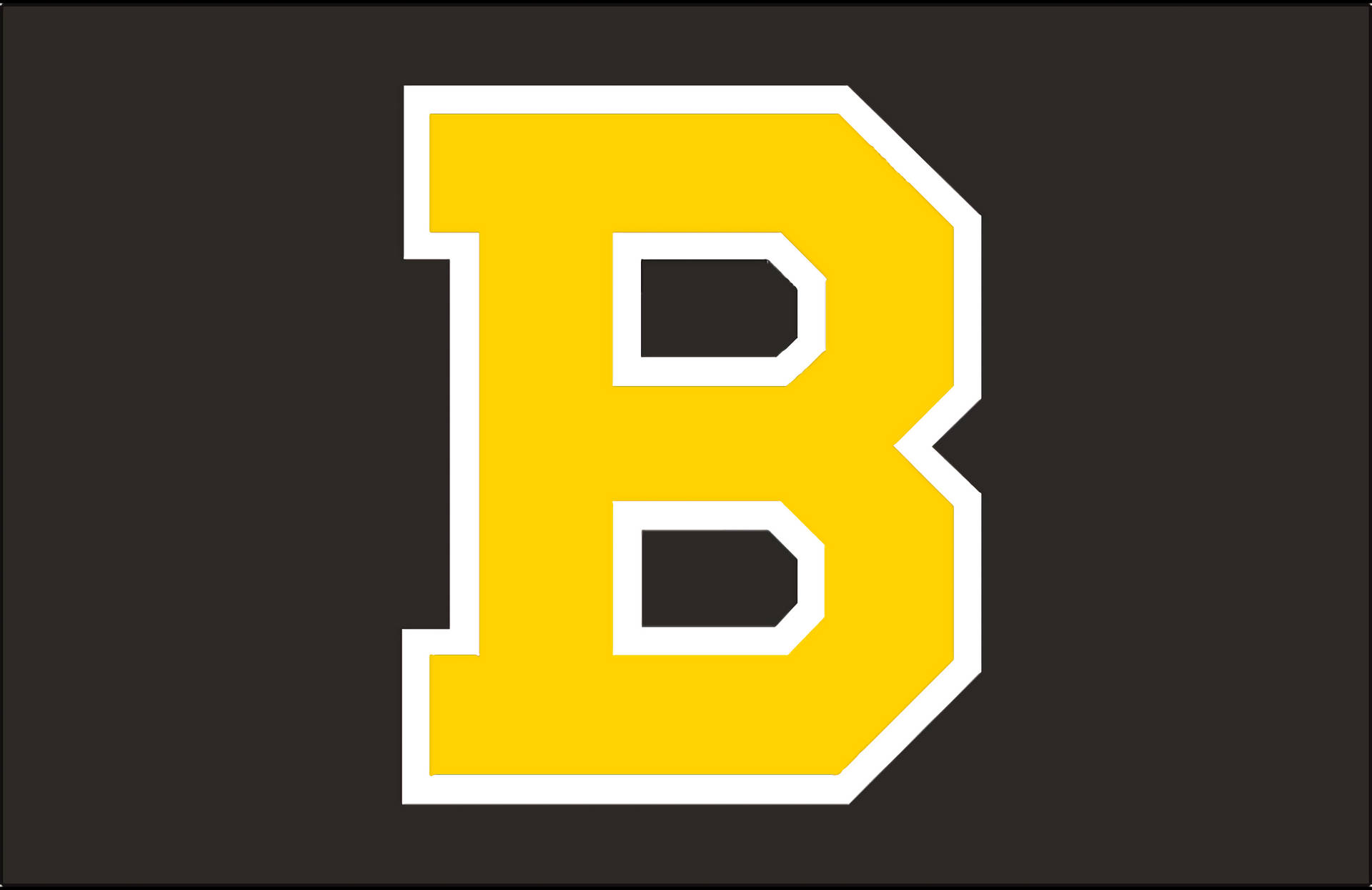 Boston Bruins Yellow Letter Background