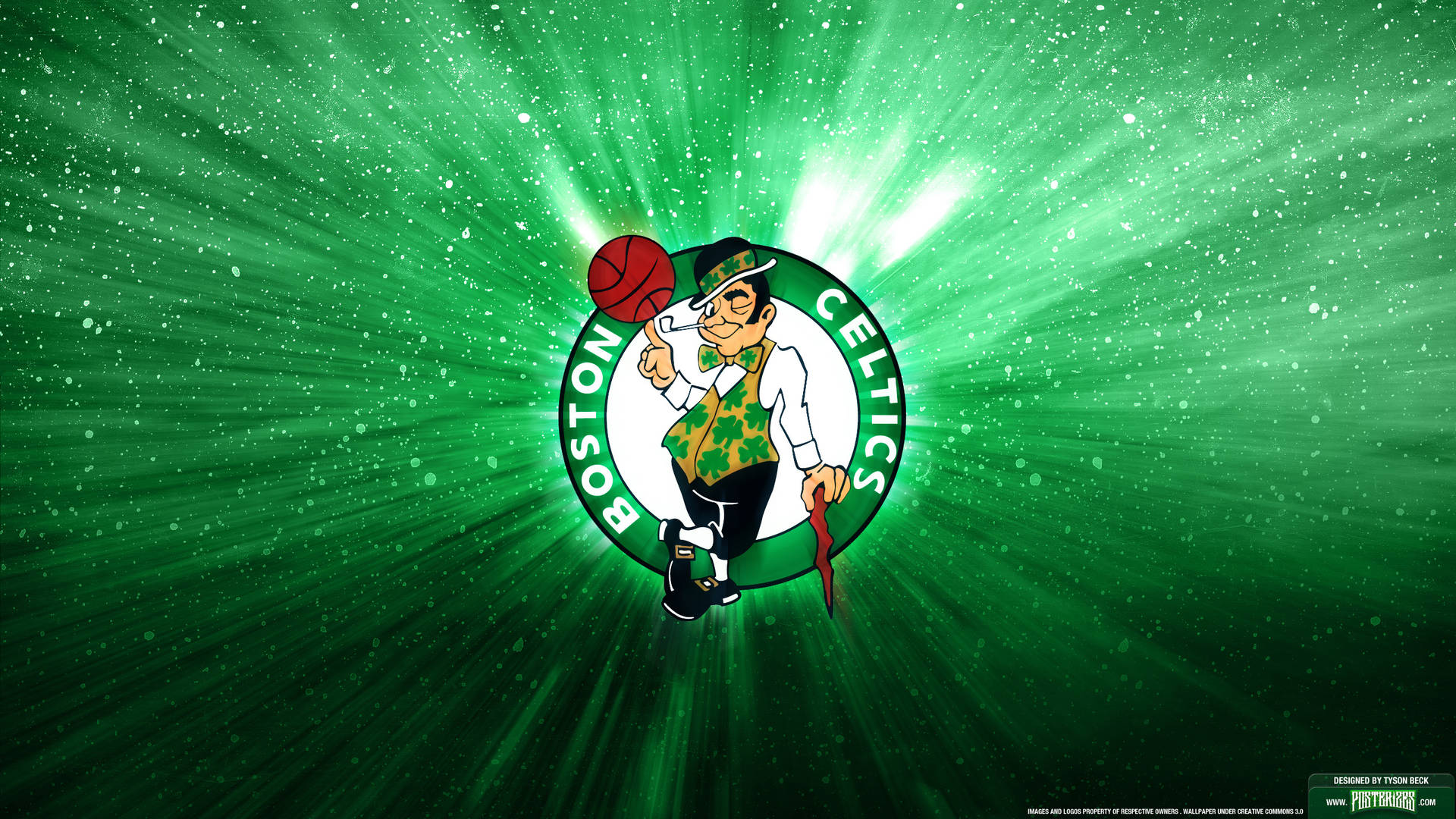 Boston Celtics Basketball Team Logo Background