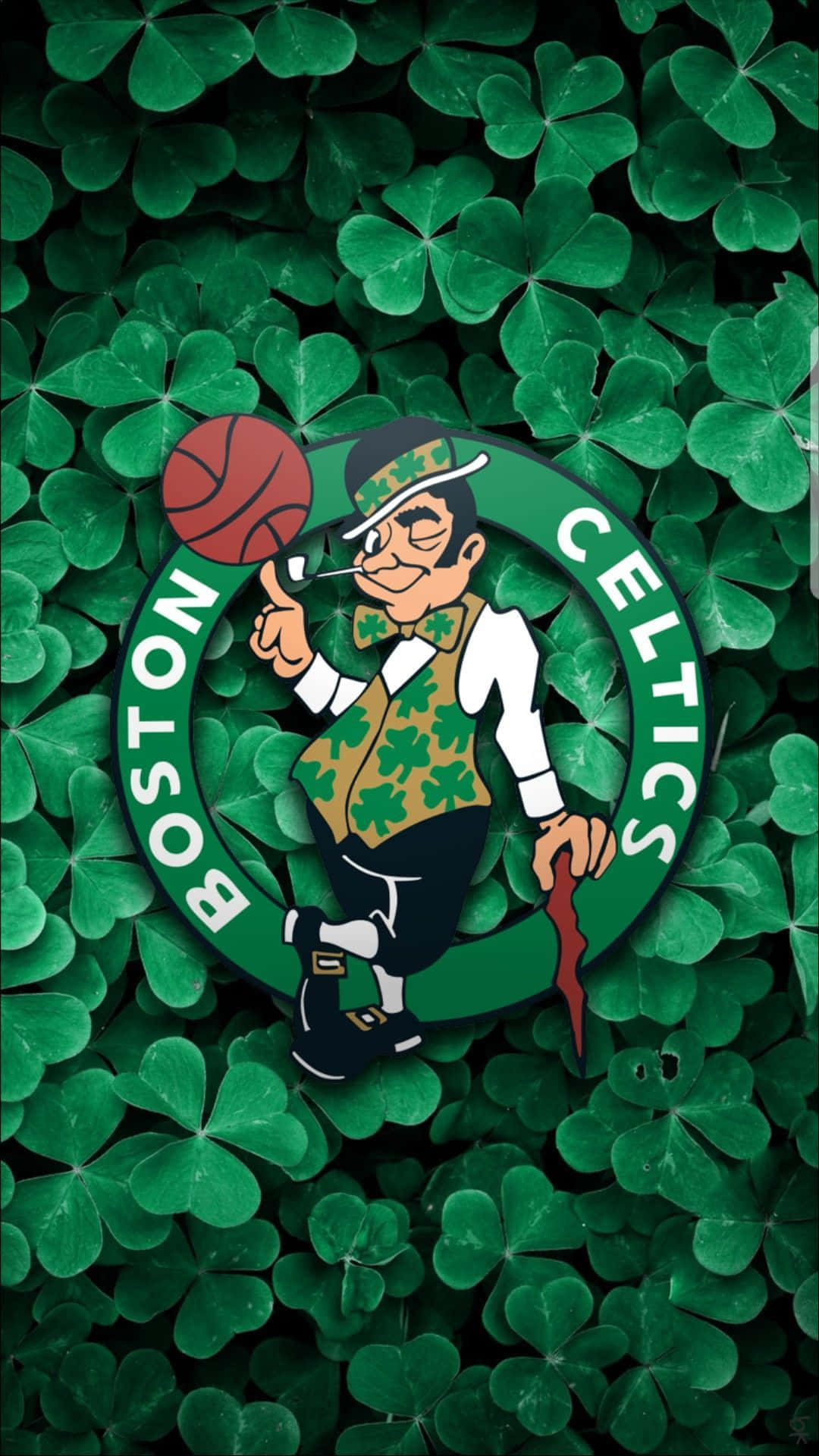 Boston Celtics Basketball Team Logo Background