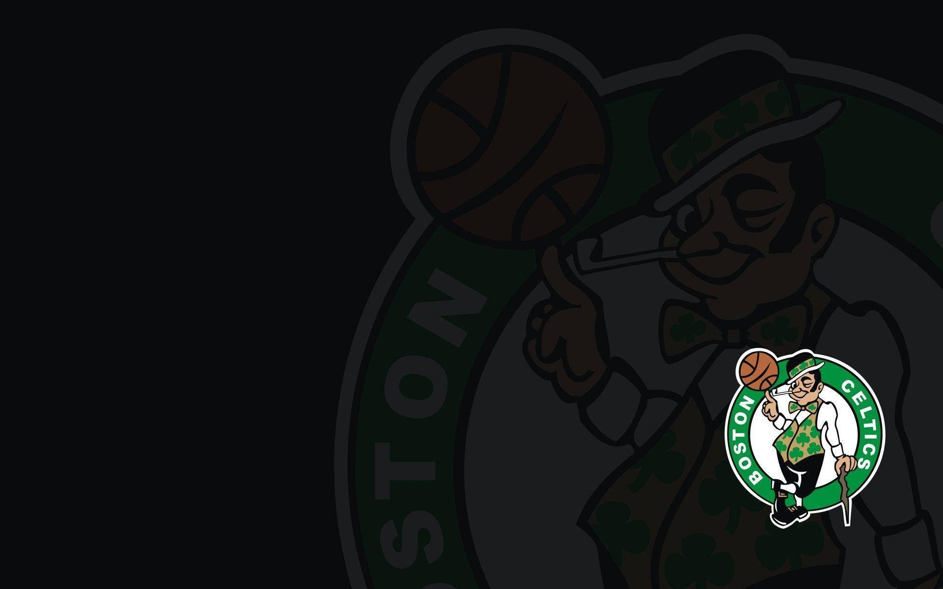 Boston Celtics Black Logo Background