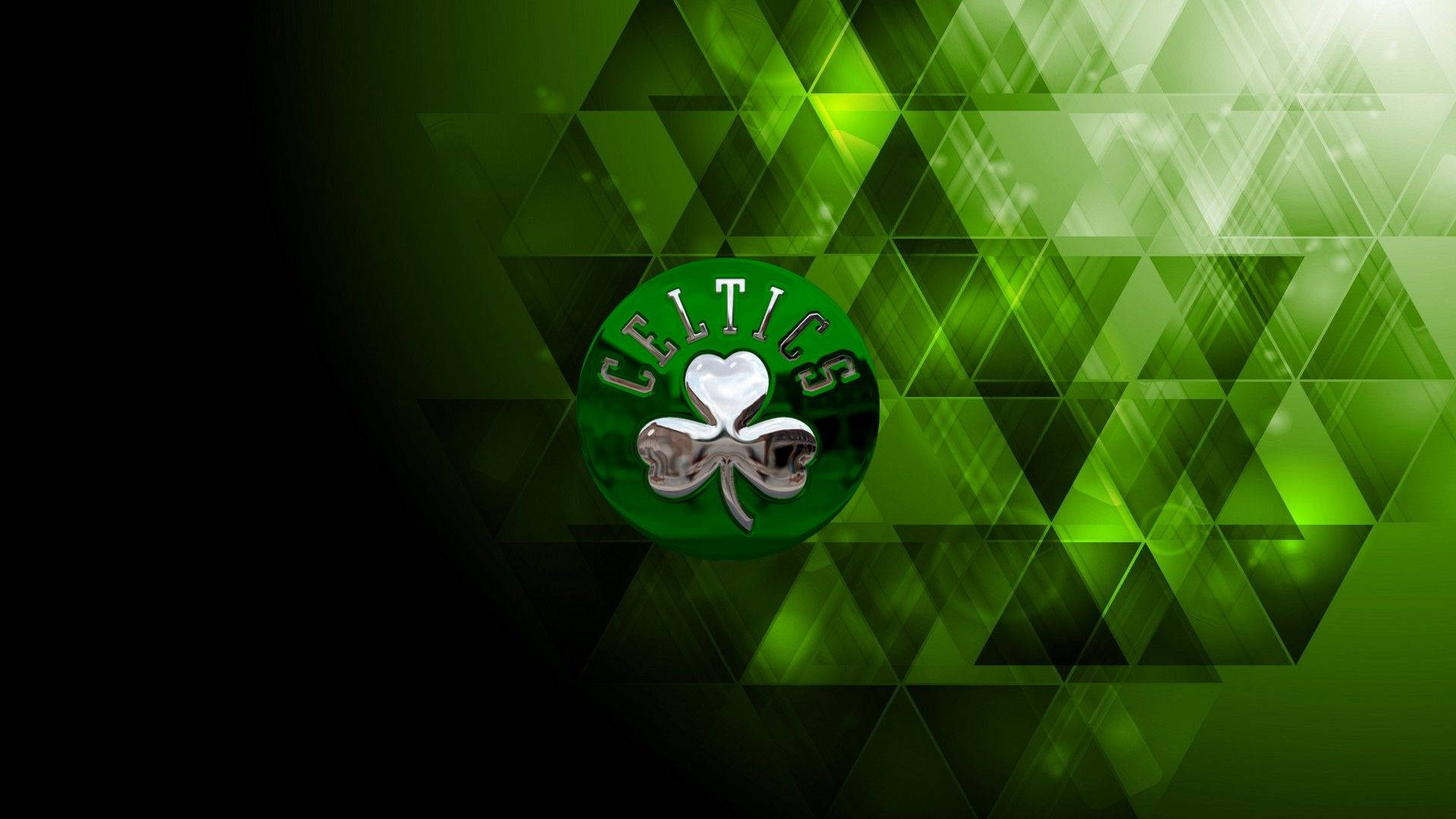 Boston Celtics Geometric Pattern Logo Background
