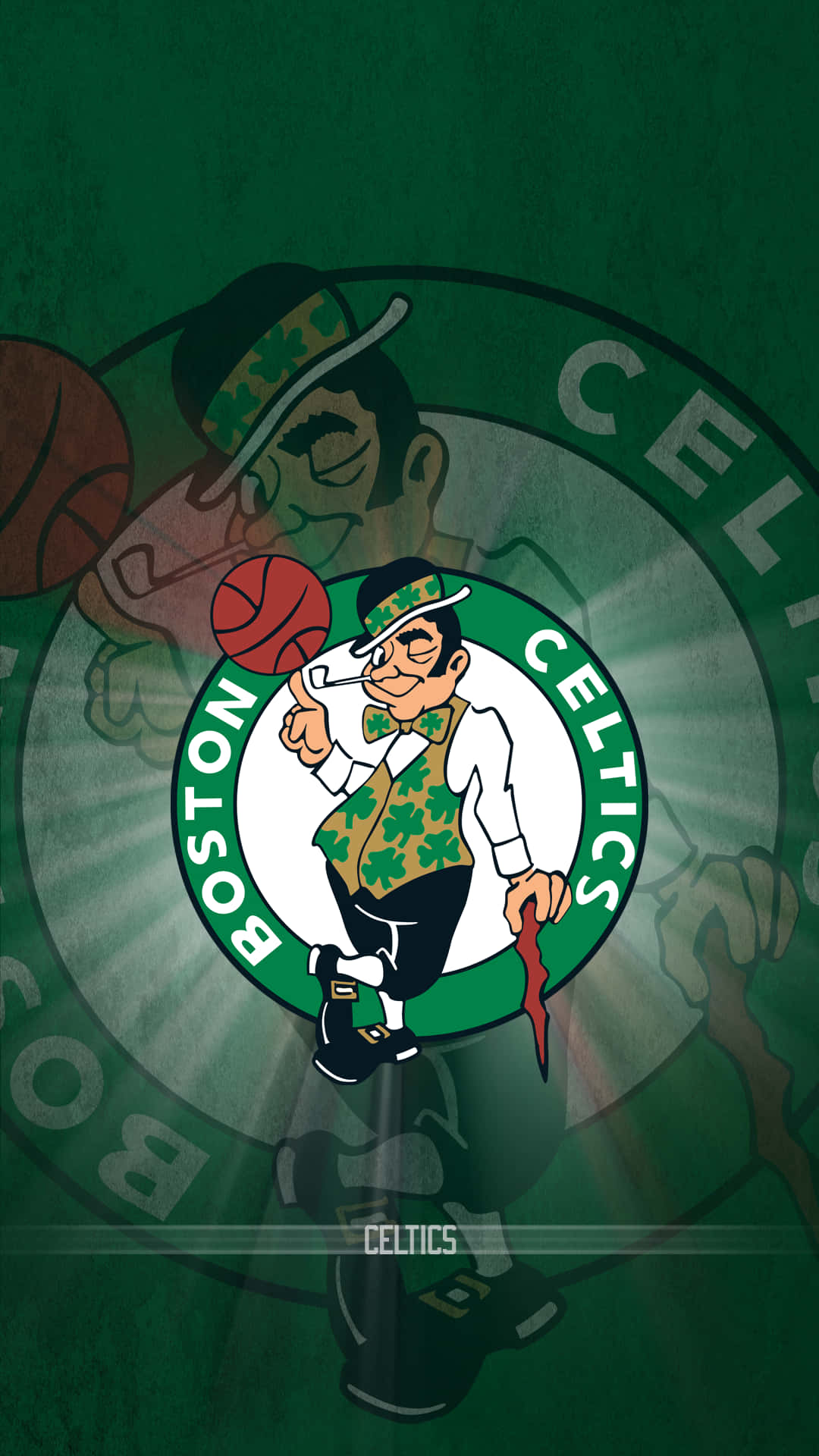 Boston Celtics' Iconic Logo Background