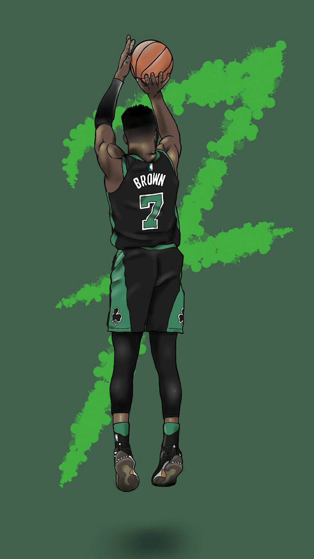 Boston Celtics Jaylen Brown 7 Background