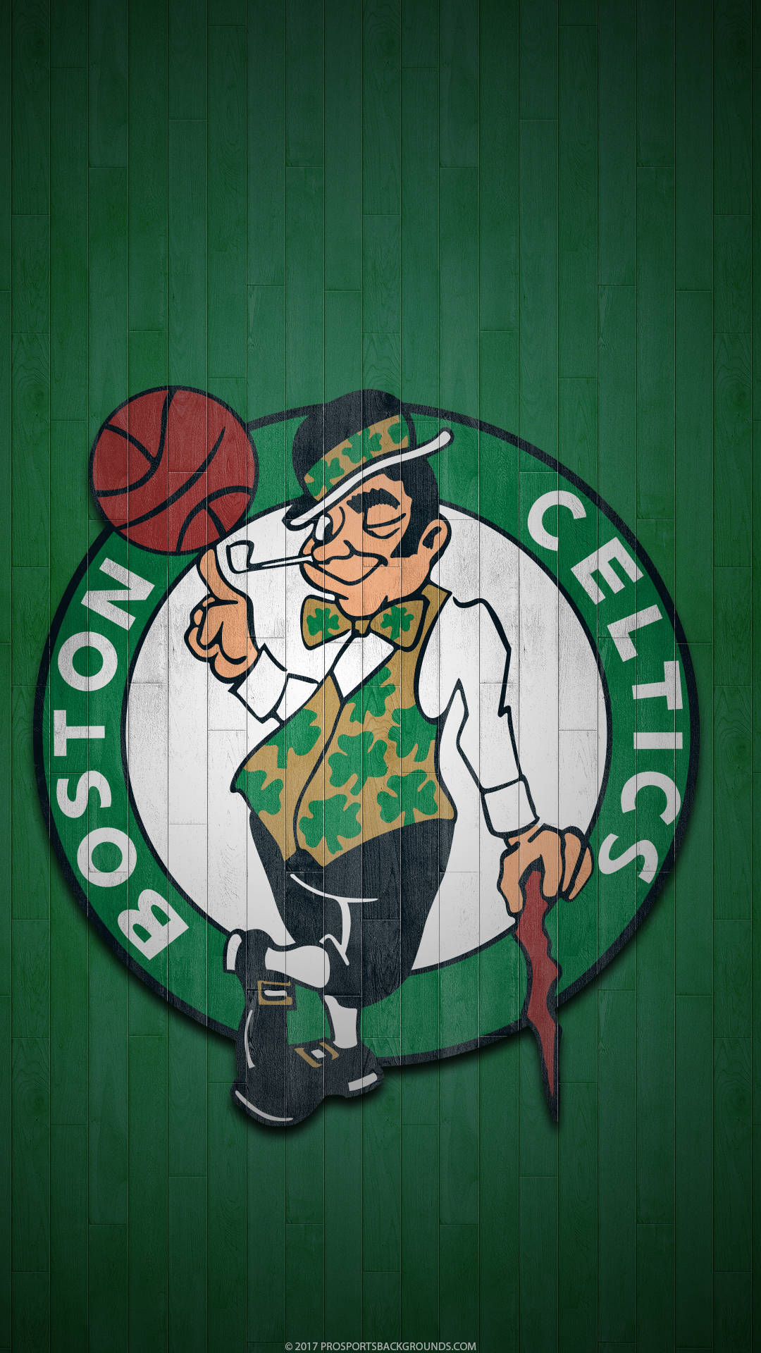 Boston Celtics Leprechaun Man Background
