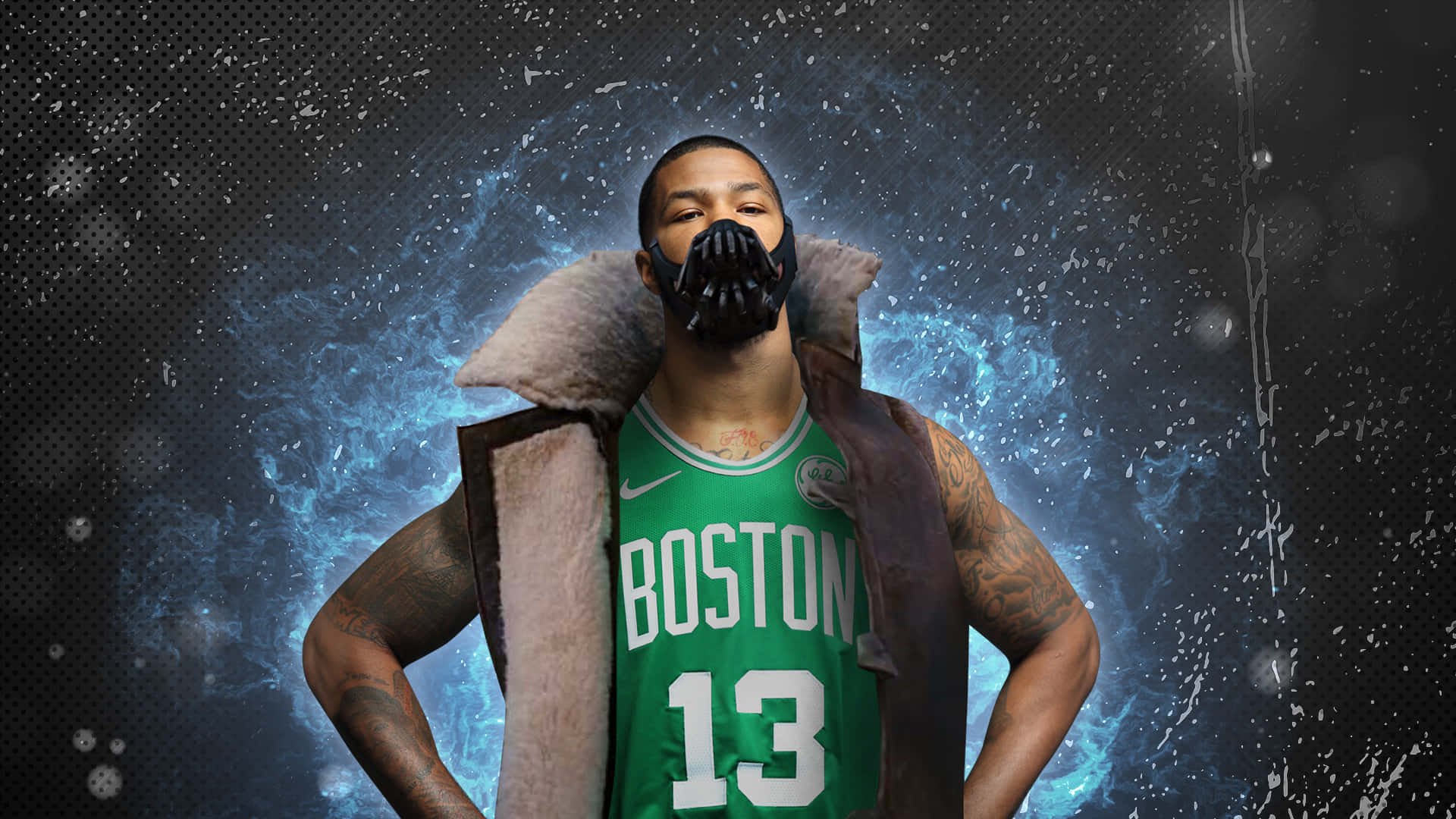 Boston Celtics Marcus Morris Galaxy Fanart Background