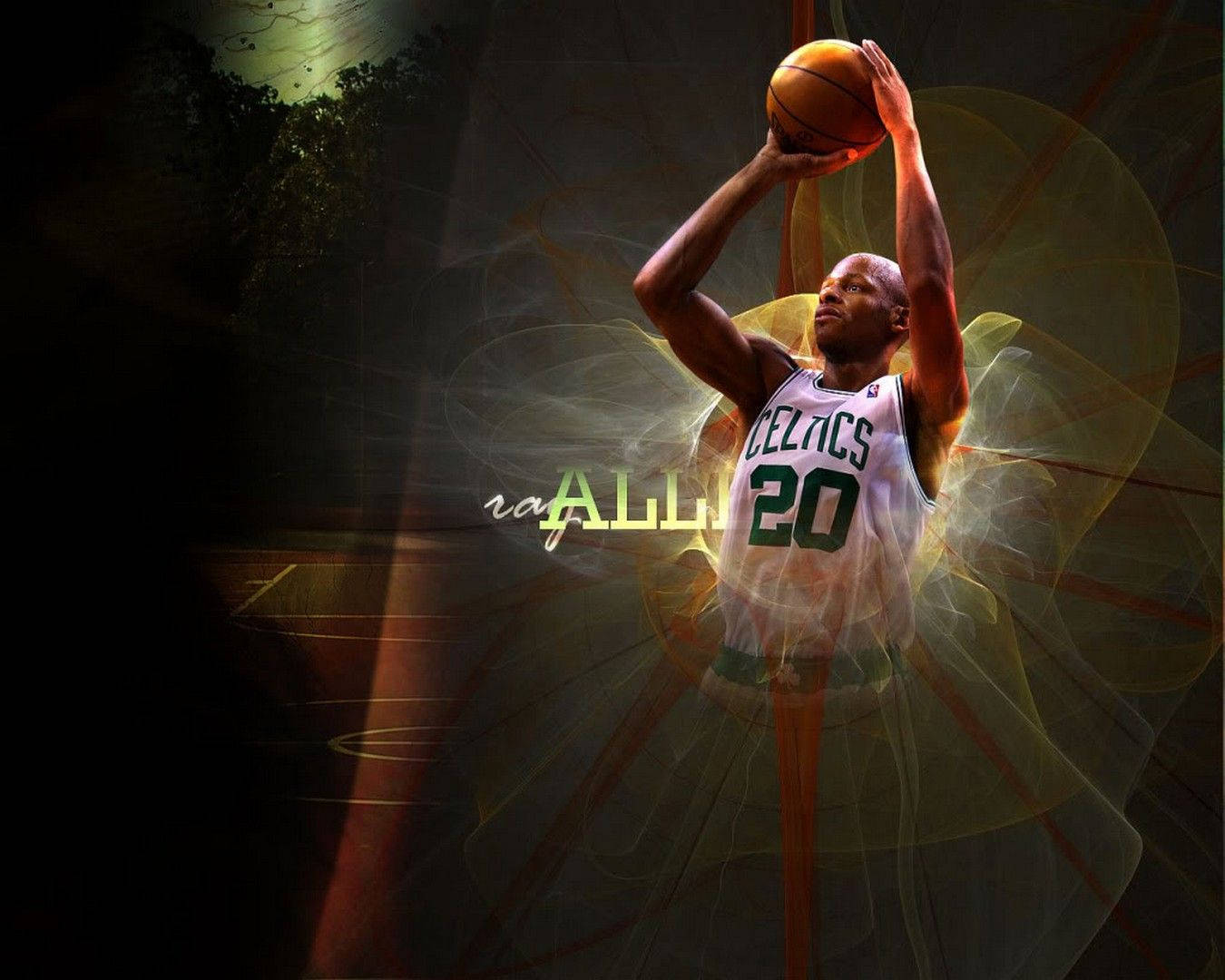 Boston Celtics Ray Allen Three Points Shoot
