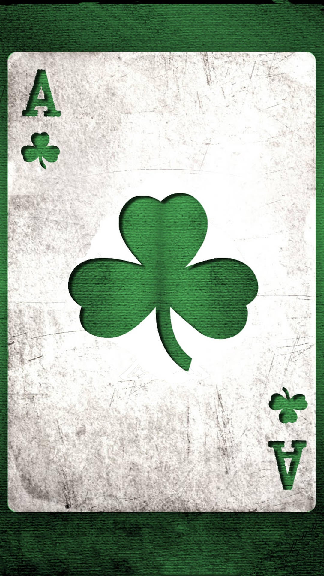 Boston Celtics Shamrock Leaf Ace Card Background