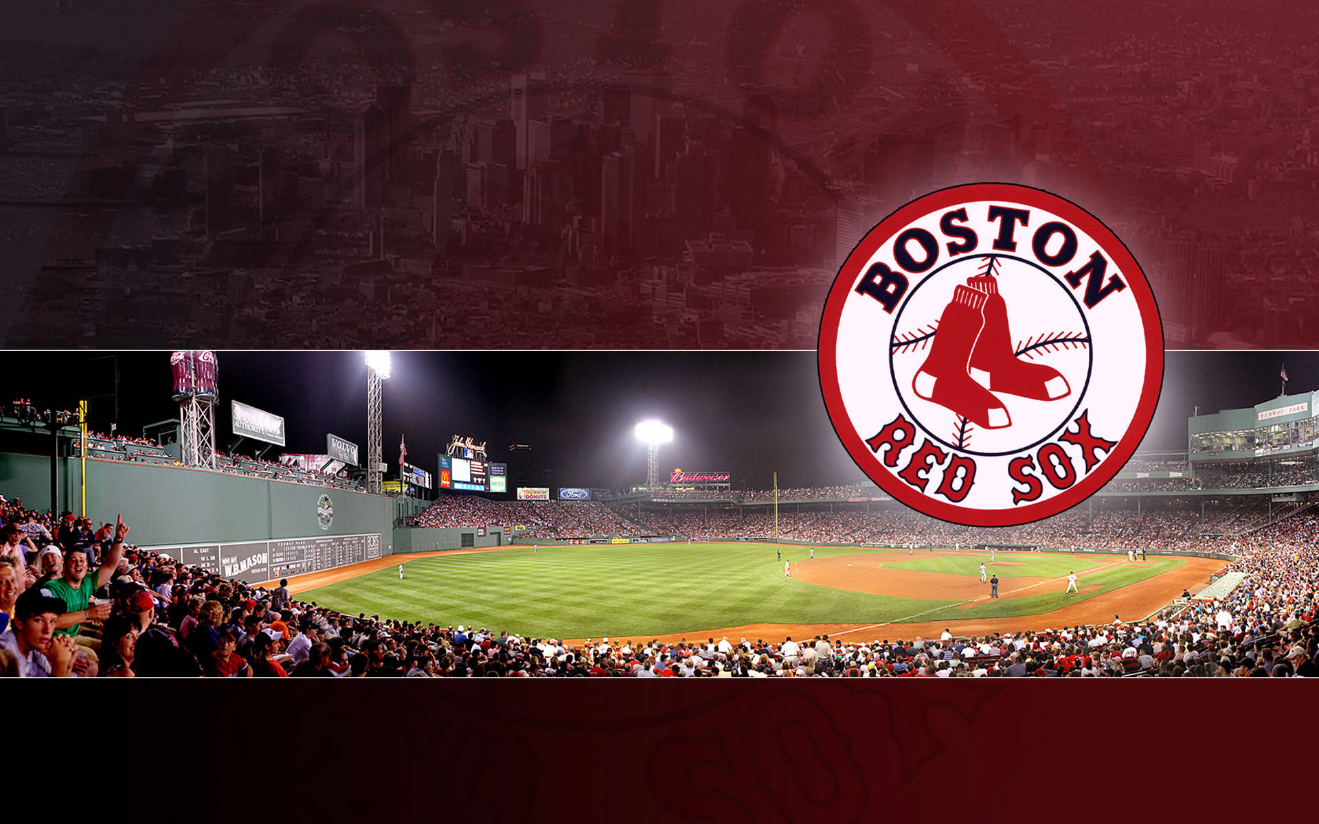 Boston Red Sox Baseball Poster Background