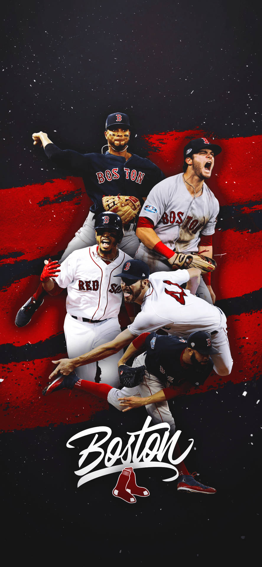 Boston Red Sox Star Players Background