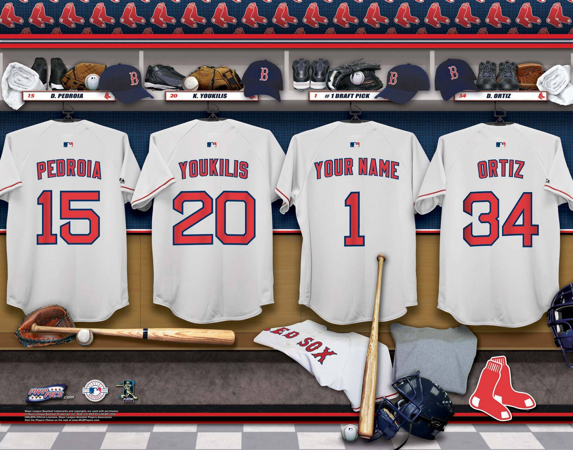 Boston Red Sox Various Sportswear Background