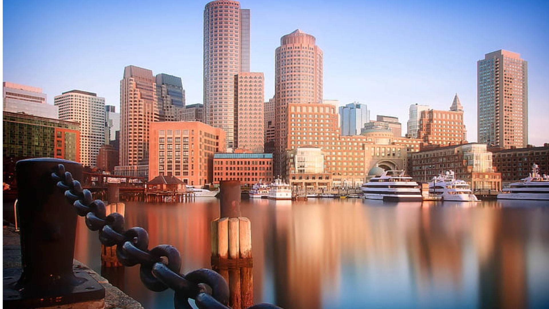 Boston Skyline Massachusetts Background