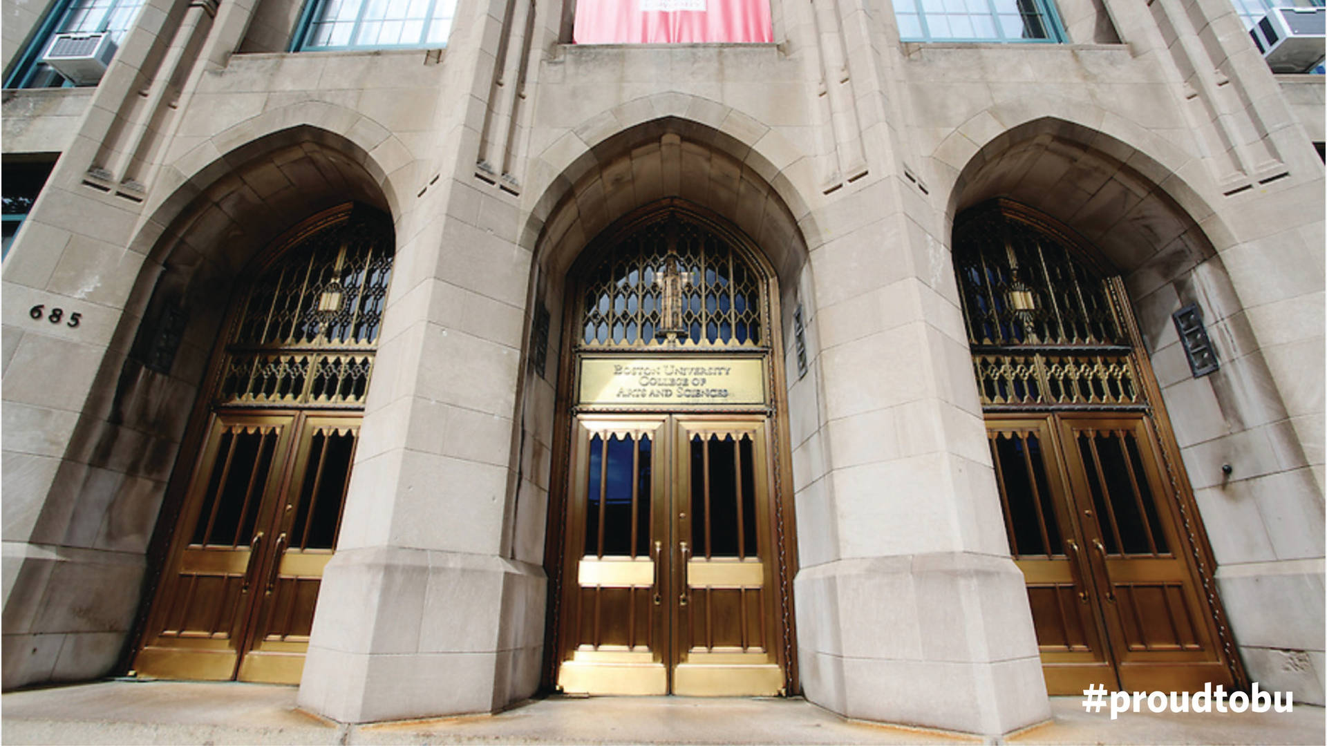 Boston University Arts Entrance Background