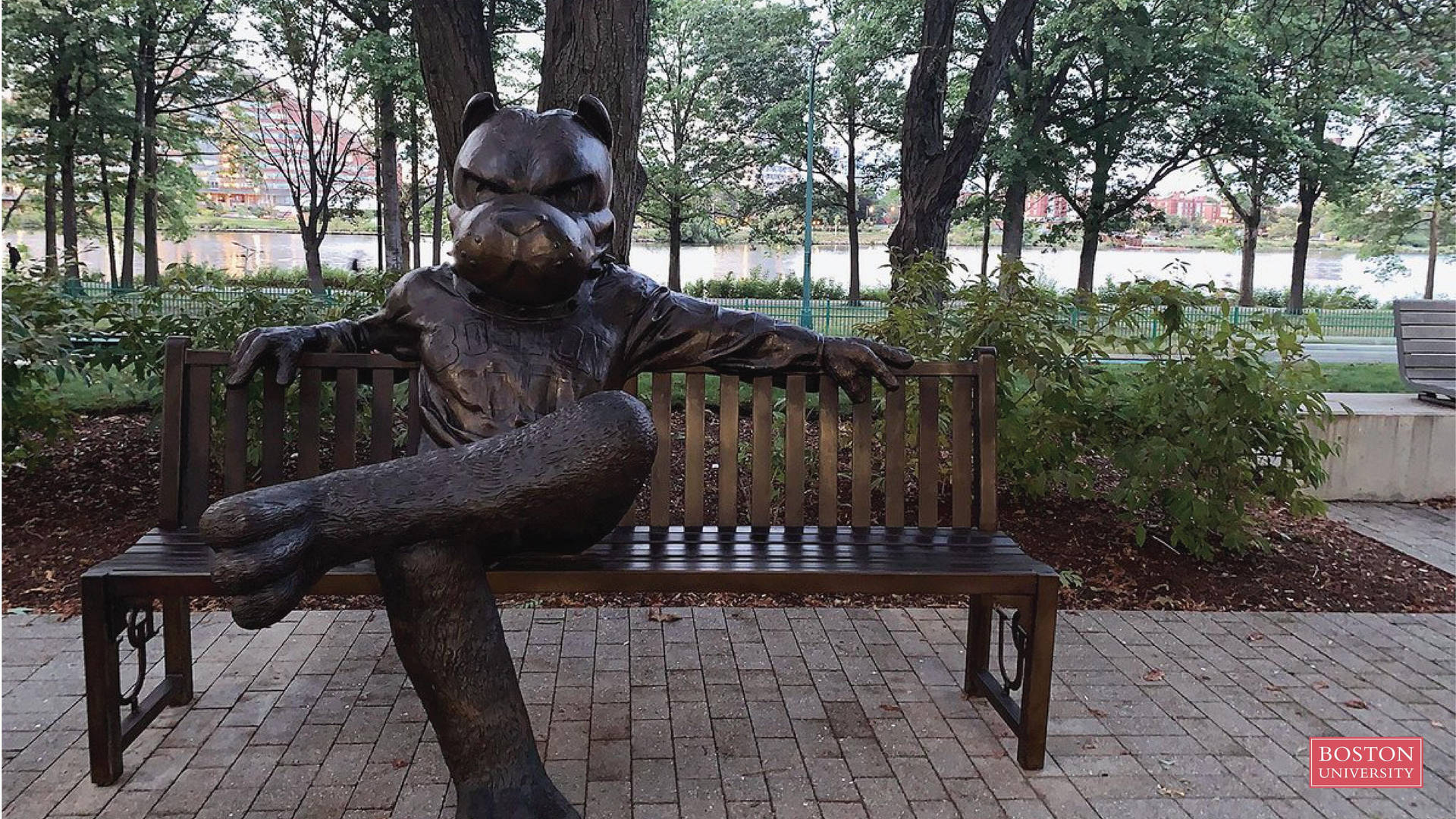 Boston University Dog Man Statue