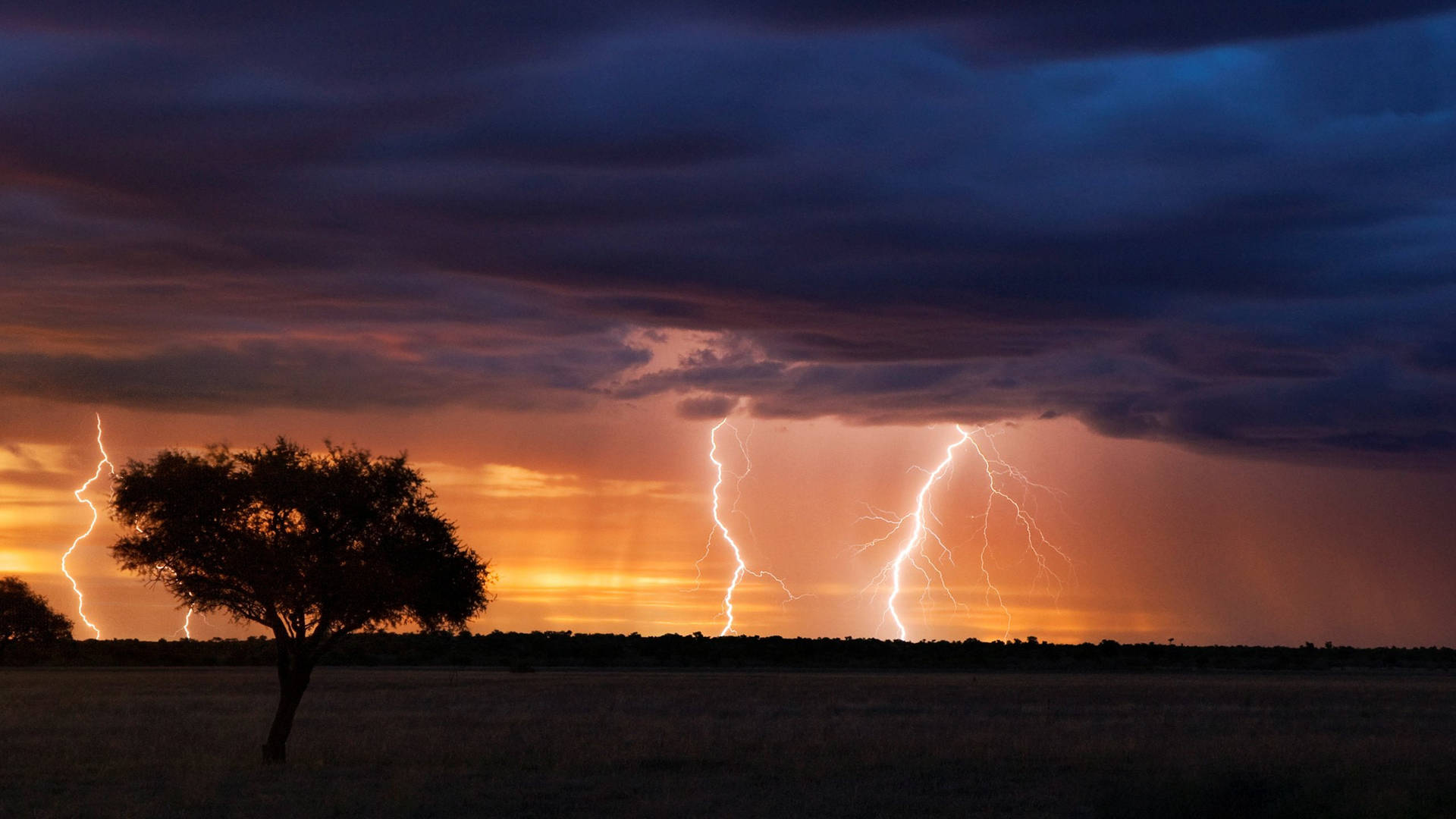 Botswana Stormy Sunset Sky