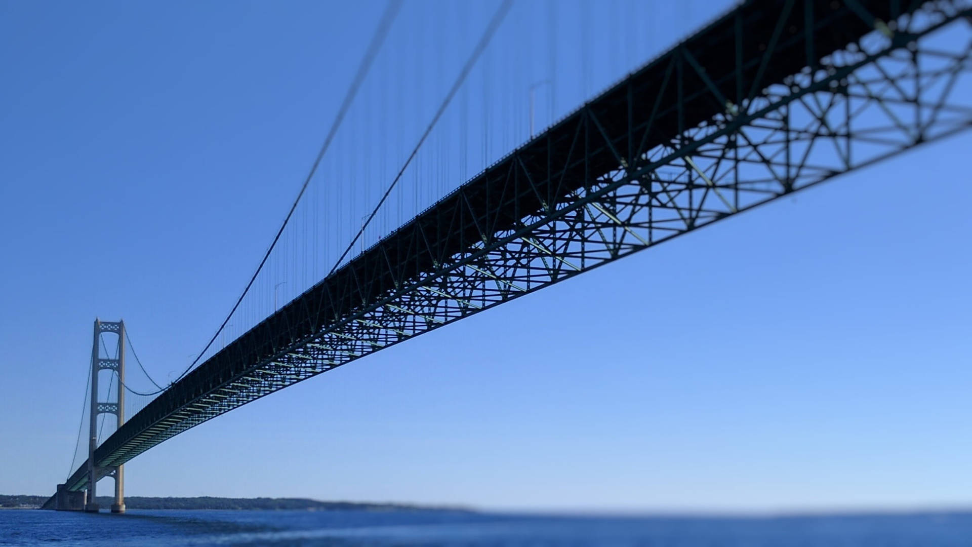 Bottom Angle Mackinac Bridge Background