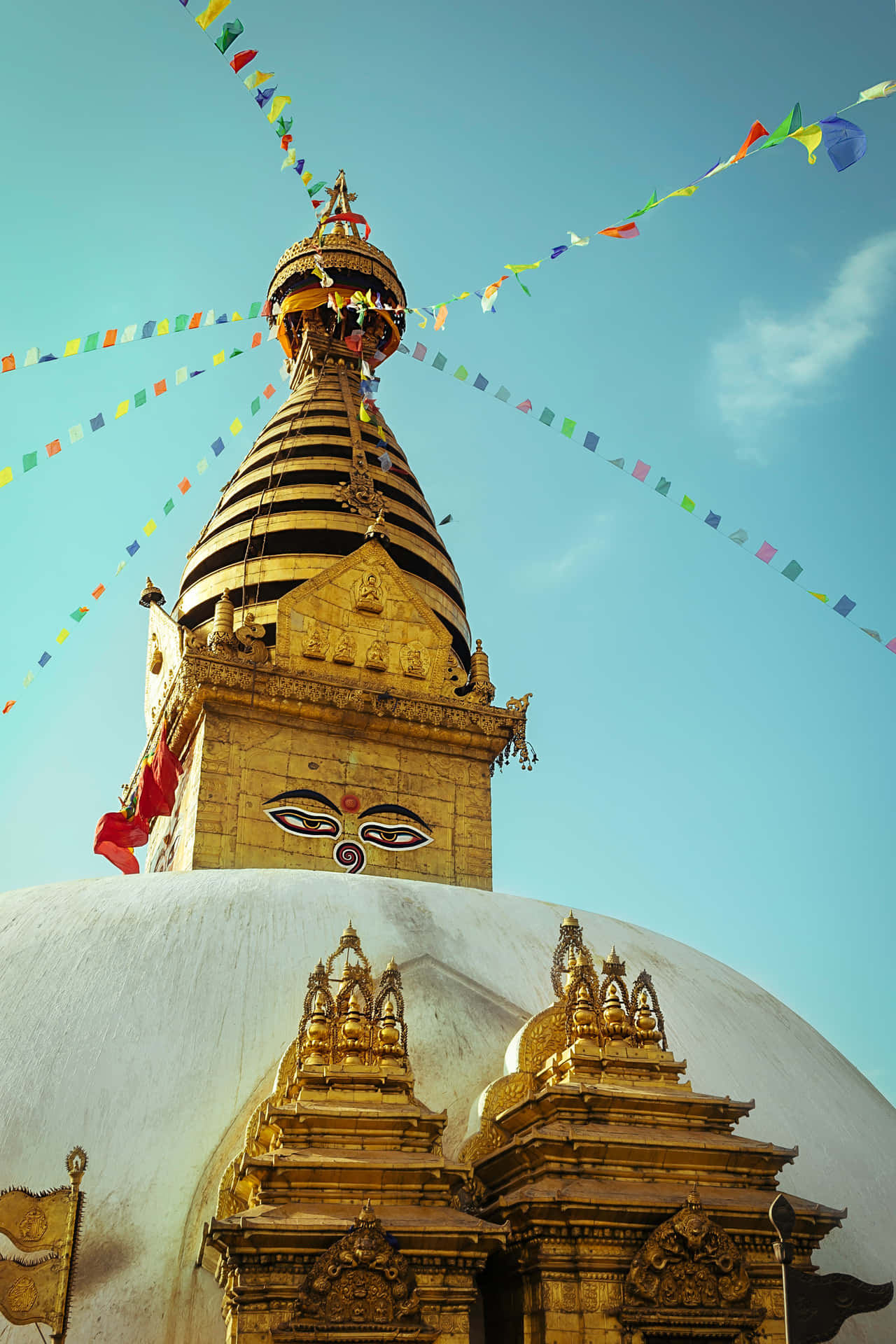 Boudhanath Stupa Golden Face