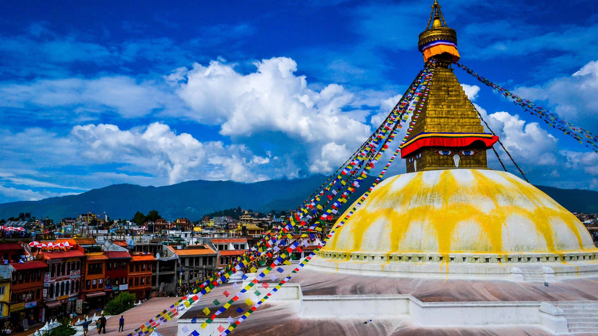 Boudhanath Stupa Oversaturated