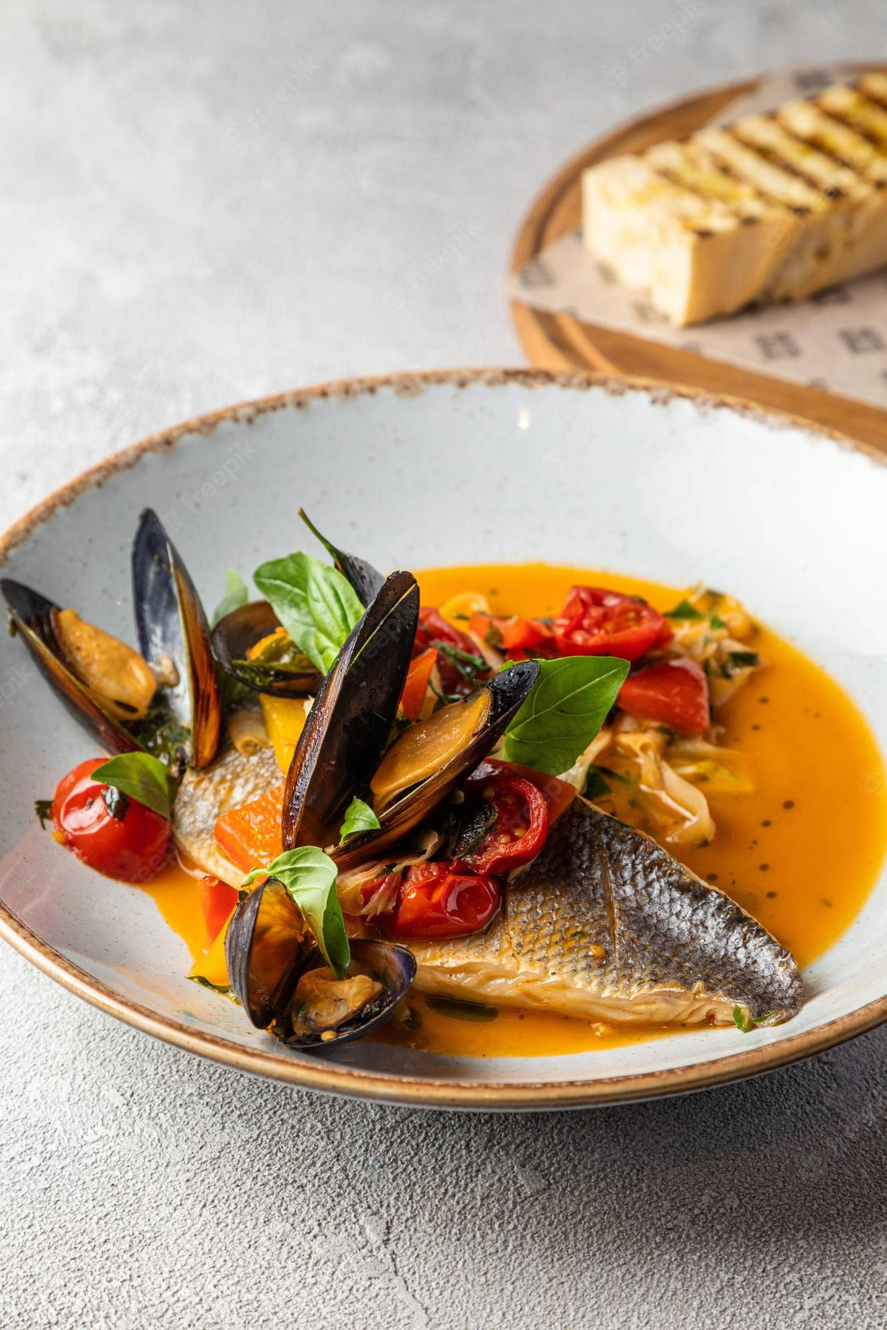 Bouillabaisse Seafood Dish With Cheese